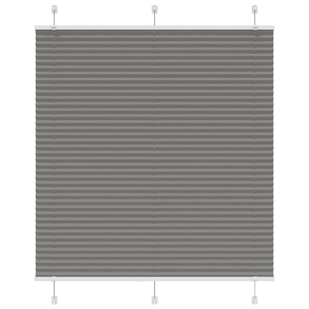 Gardine 120 x 100 cm Plissee Anthrazit 120x100 cm Stoffbreite 119,4 cm Polyest