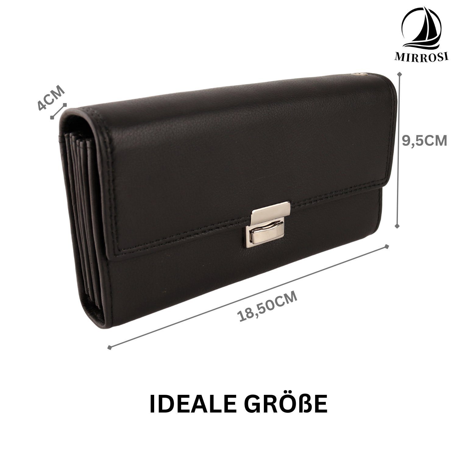 MIRROSI Kellnerbörse Profi Kellnerportemonnaie aus Echtleder (18,5x9,5x4cm) günstig online kaufen