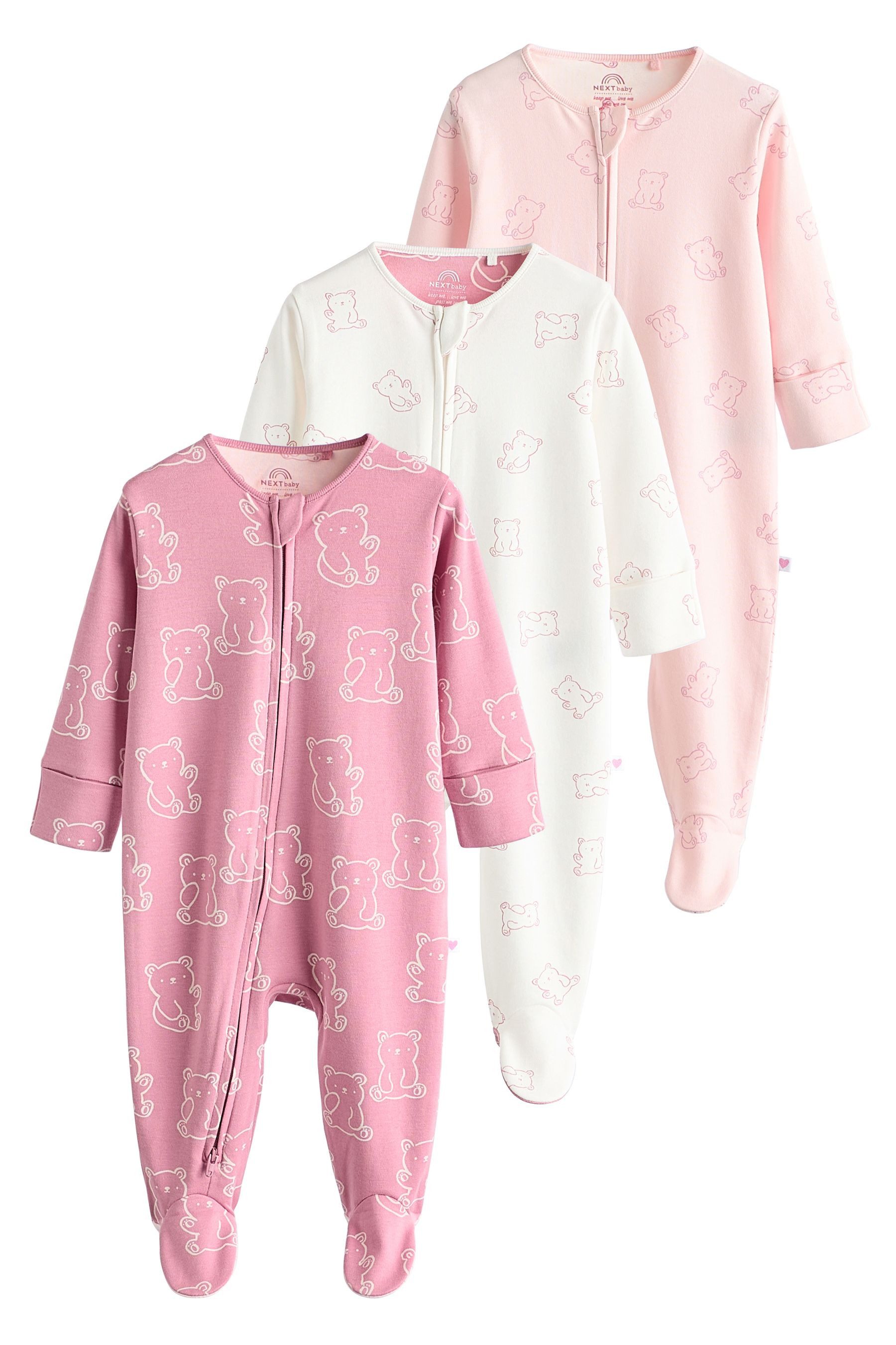 Next Schlafoverall Pyjama-Set (3-tlg) günstig online kaufen
