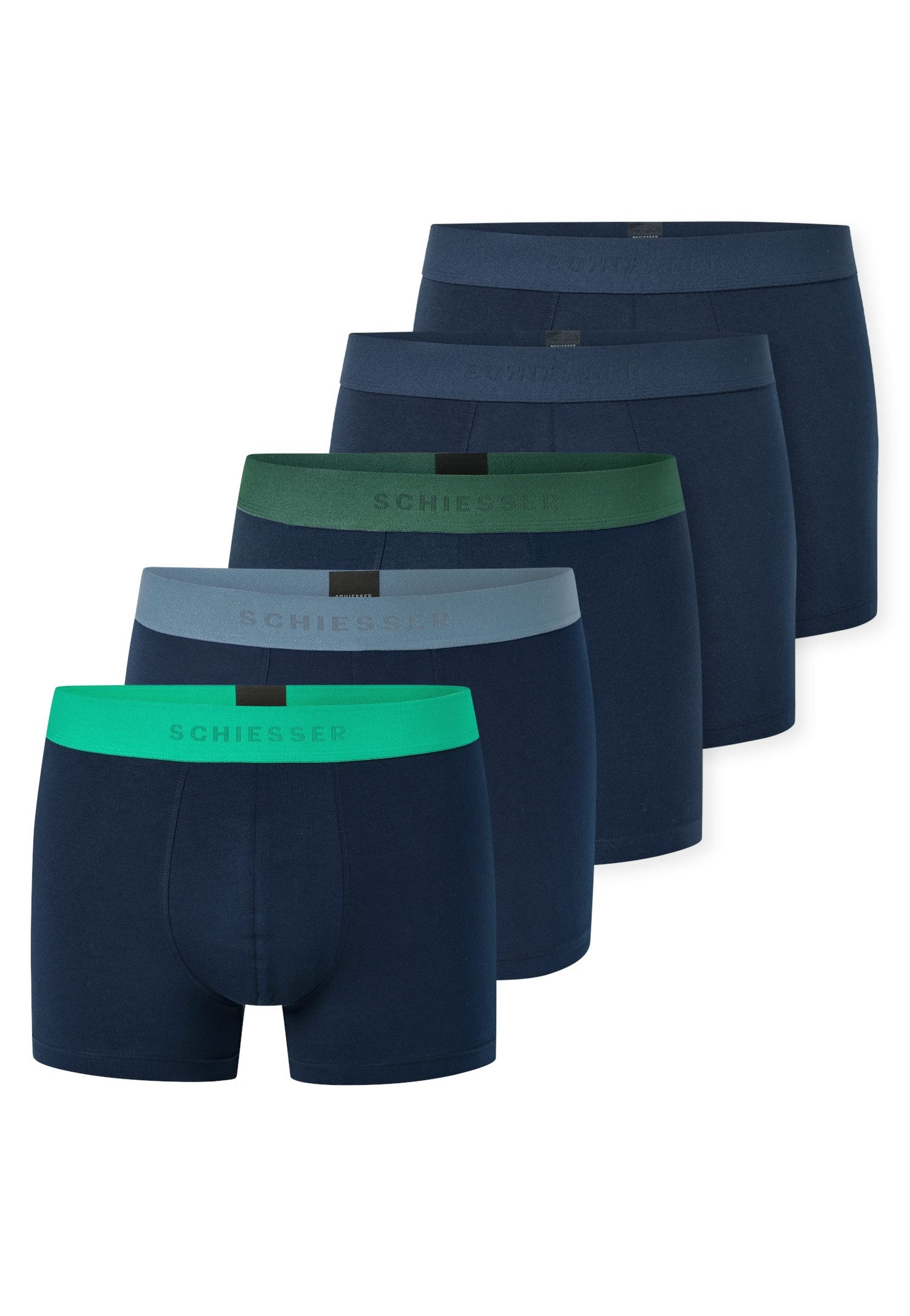 Schiesser Boxershorts 95/5 Multipacks (5er Pack) ohne Eingriff, angenehm weich