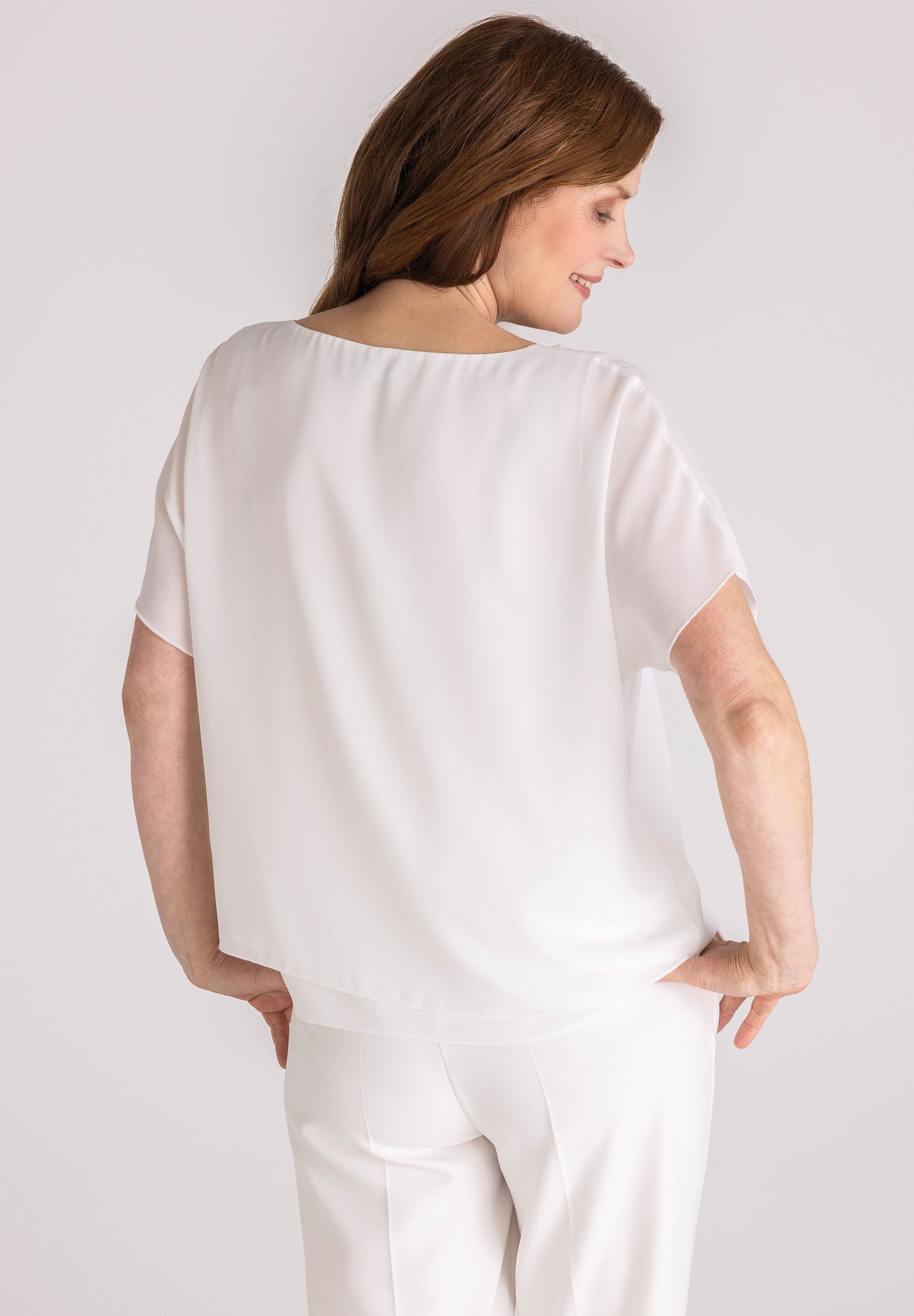 FRANK WALDER Klassische Bluse mit Lagenoptik