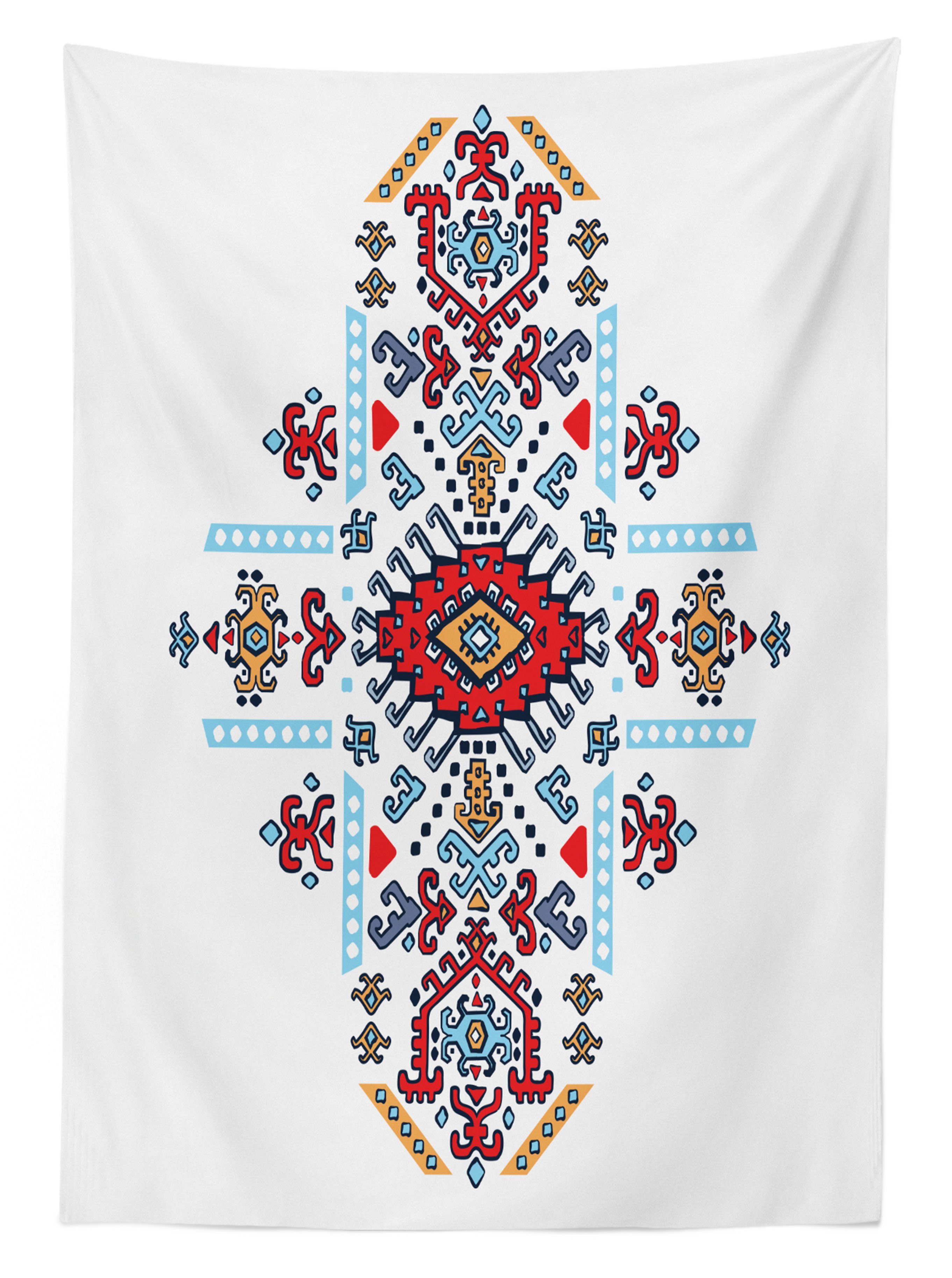 Abakuhaus Tischdecke Farbfest Waschbar geeignet Pattern Für Außen Mexican den Stammes Farben, Klare Bereich