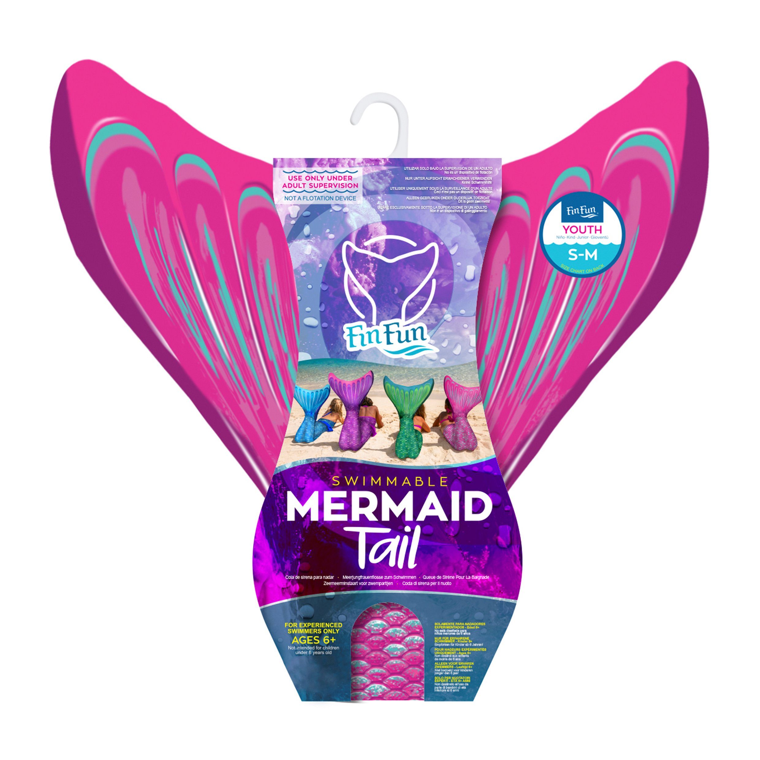 Fin Fun Pink für Kinder Mermaidens Meerjungfrauenflosse Monoflosse