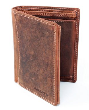 SHG Geldbörse ◊ Herren Geldbörse Leder Portemonnaie Brieftasche Geldbeutel RFID, Lederbörse mit Münzfach RFID Schutz Männerbörse