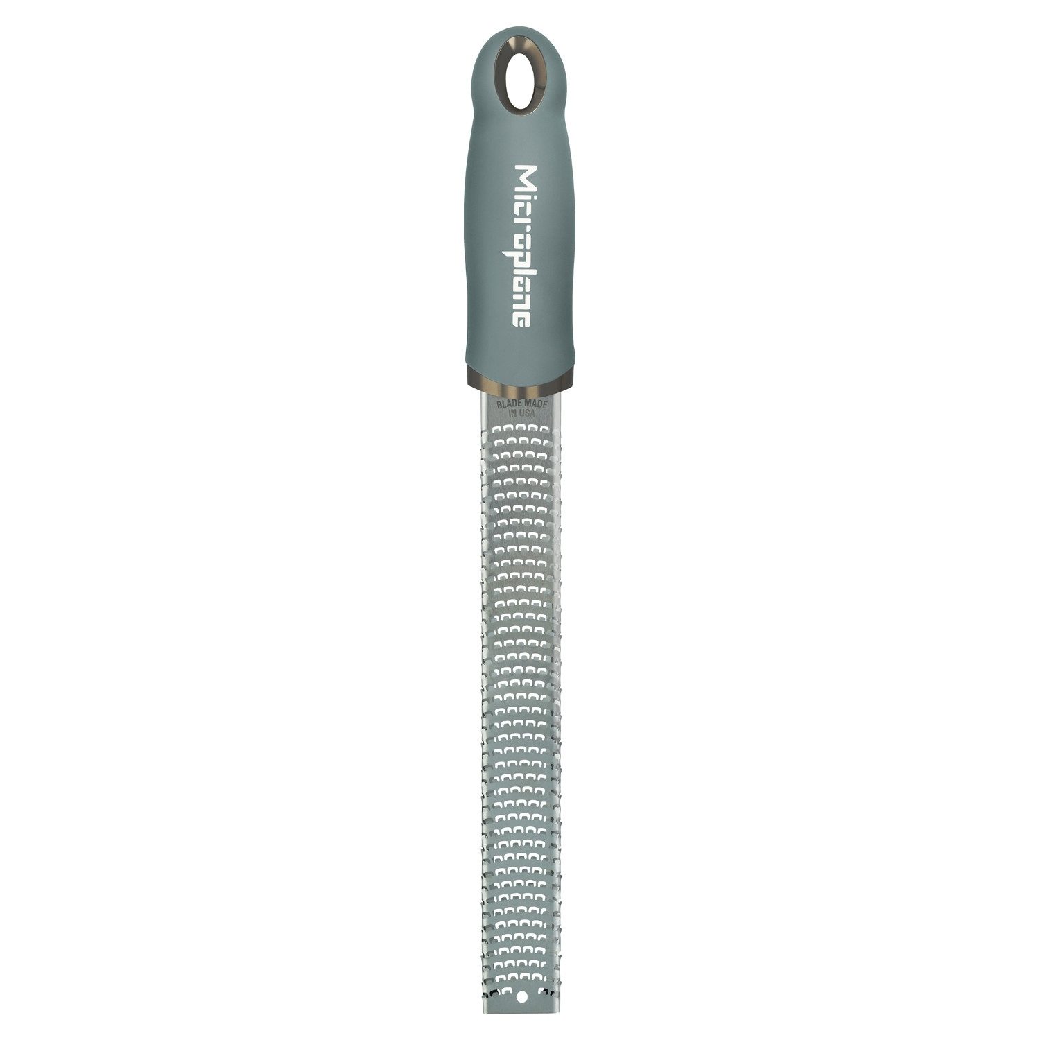 Microplane Küchenreibe Zesterreibe PREMIUM CLASSIC, L 32,5 cm, Grün, Edelstahl, Gummi, Kunststoff, spülmaschinenfest, mit feiner Reibe und Gummifuß