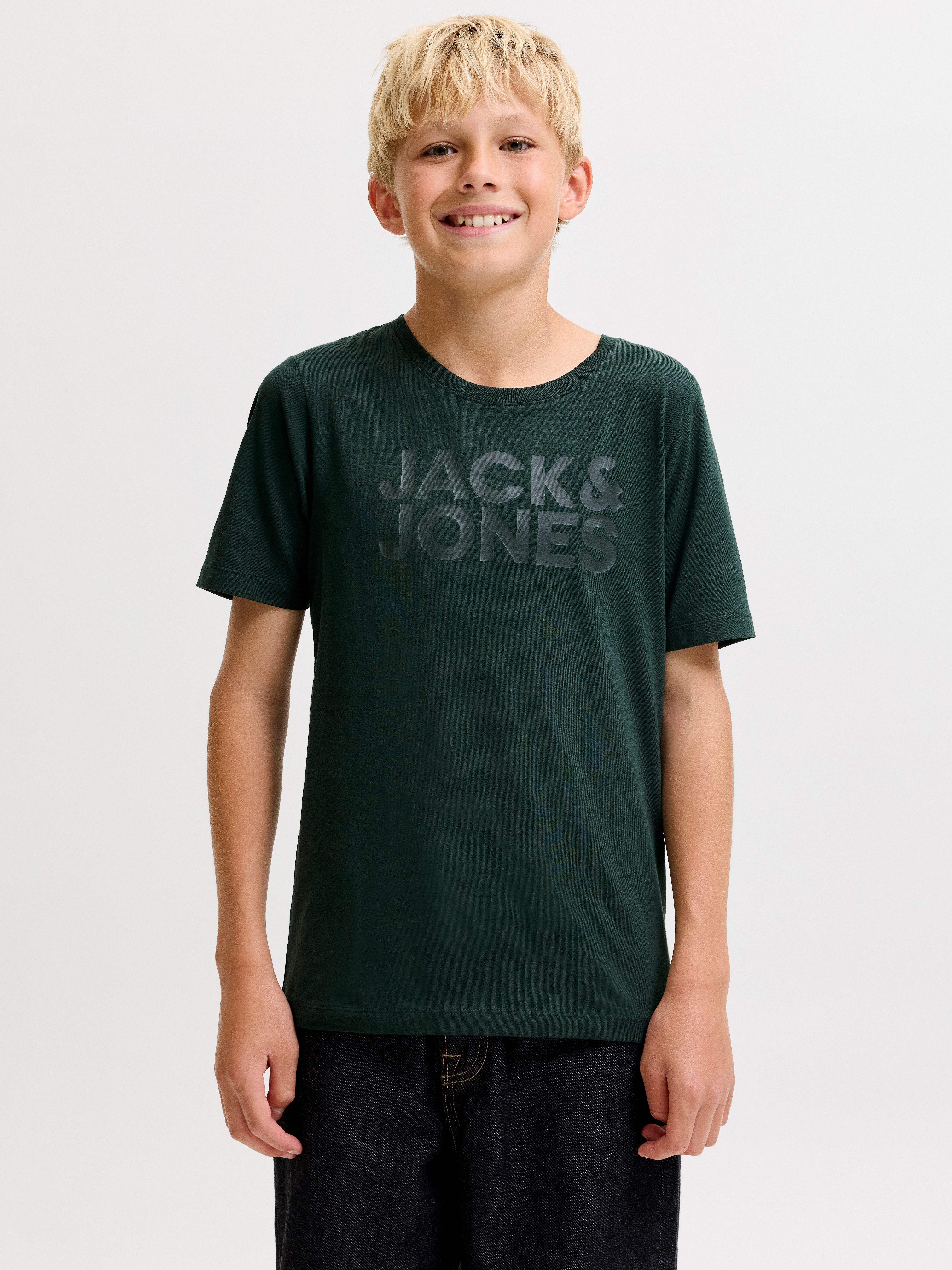 Jack & Jones Junior Rundhalsshirt JJECORP stylisch, atmungsaktiv, pflegeleicht bedruckt, casual, regular fit, Jersey, Rundhals