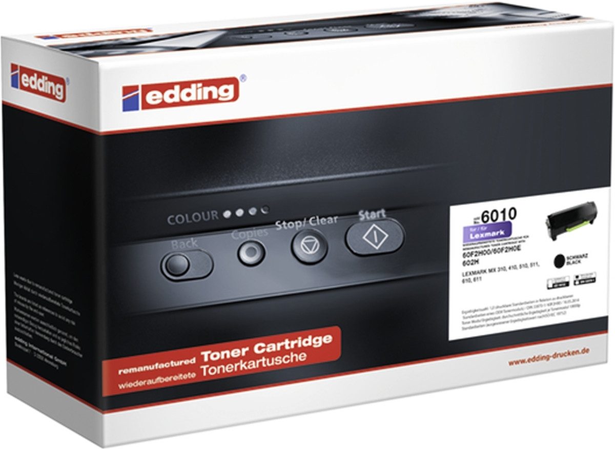 edding Tonerpatrone Toner kompatibel mit Lexmark 60F2H00 black