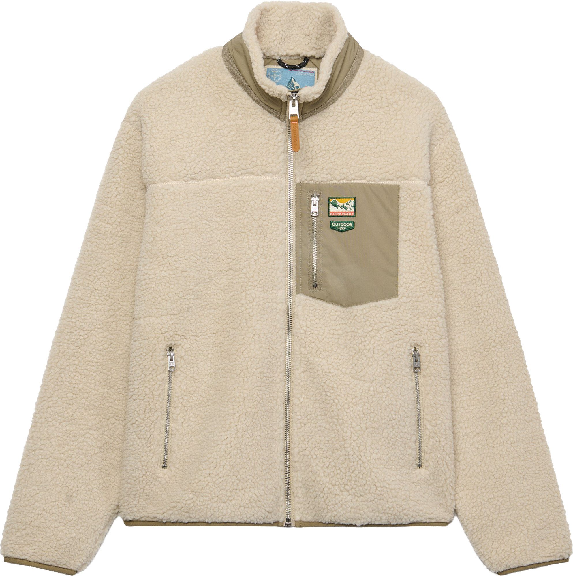 Superdry Motorradjacke Mountain Fleecejacke Atmungsaktiv