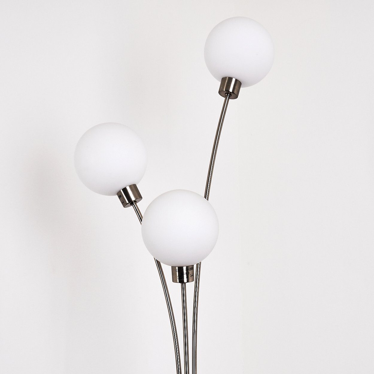 hofstein Stehlampe »Lerici« moderne Standleuchte, 3-flammig dimmbar, ohne Leuchtmittel, mit 3 Echtglaskugeln, G9, Wohnzimmer