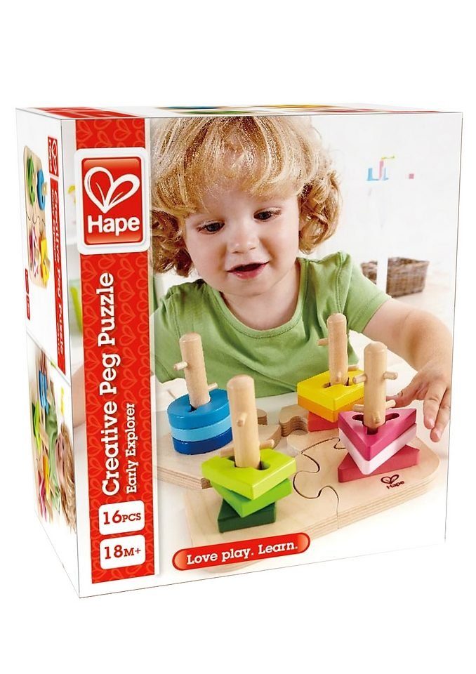 Hape Steckspielzeug, (Set, 16-tlg)