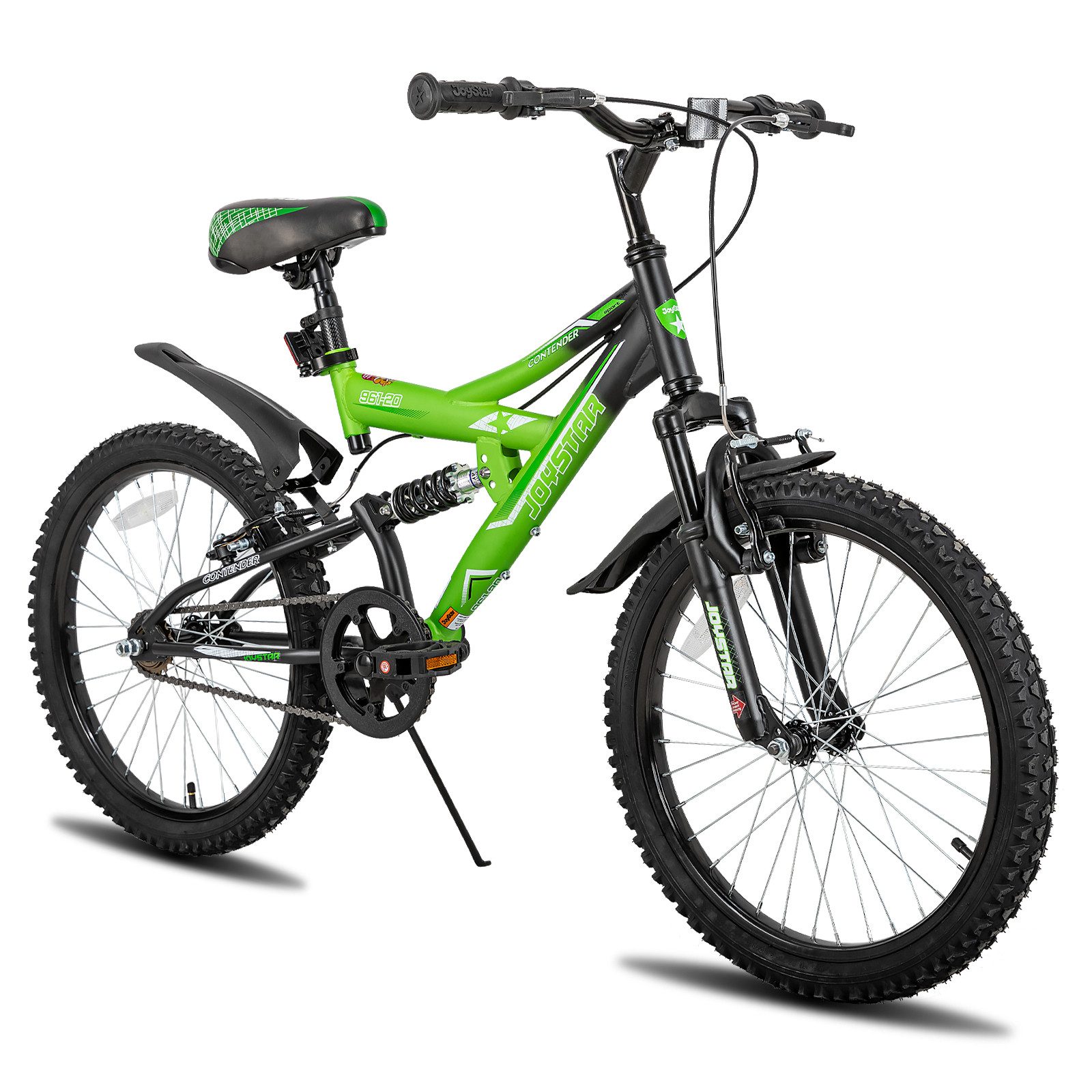 JOYSTAR Kinderfahrrad 20 Zoll bike für Jungen und Mädchen ab 7-12 Jahren Student Pendler, 1 Gang, mit vollgefedertem Stahlrahmen und 1-Gang-Antrieb mit Ständer