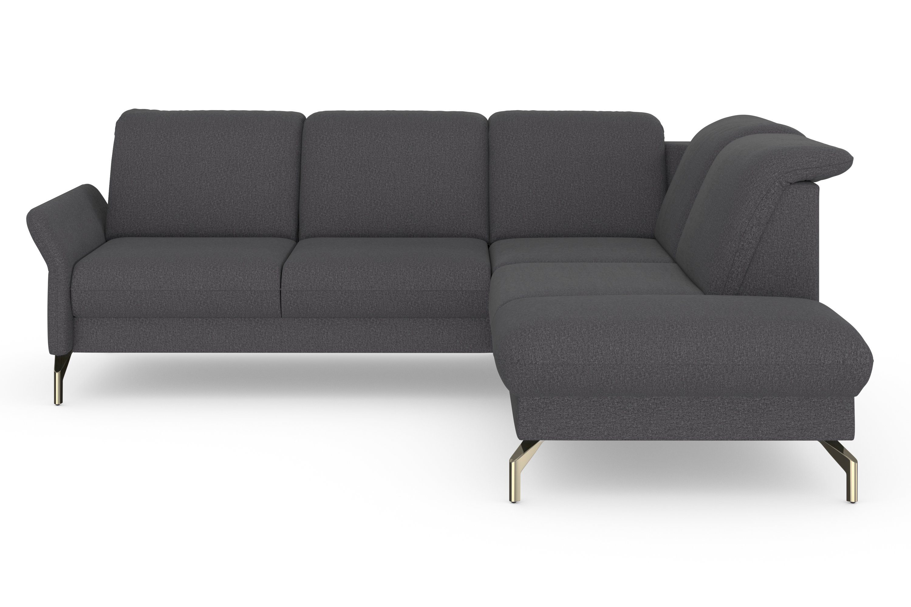 Ecksofa mit sit&more Nickelfüße wahlweise motorisch, Vorziehsitz, Kopfteilverstellung, Fashion,