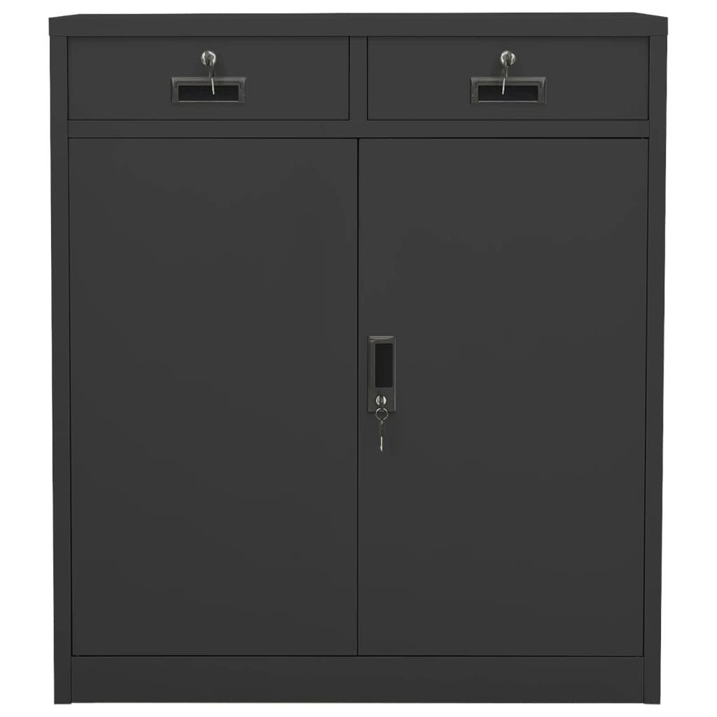 vidaXL Aktenschrank Büroschrank Anthrazit 90x40x102 cm günstig online kaufen