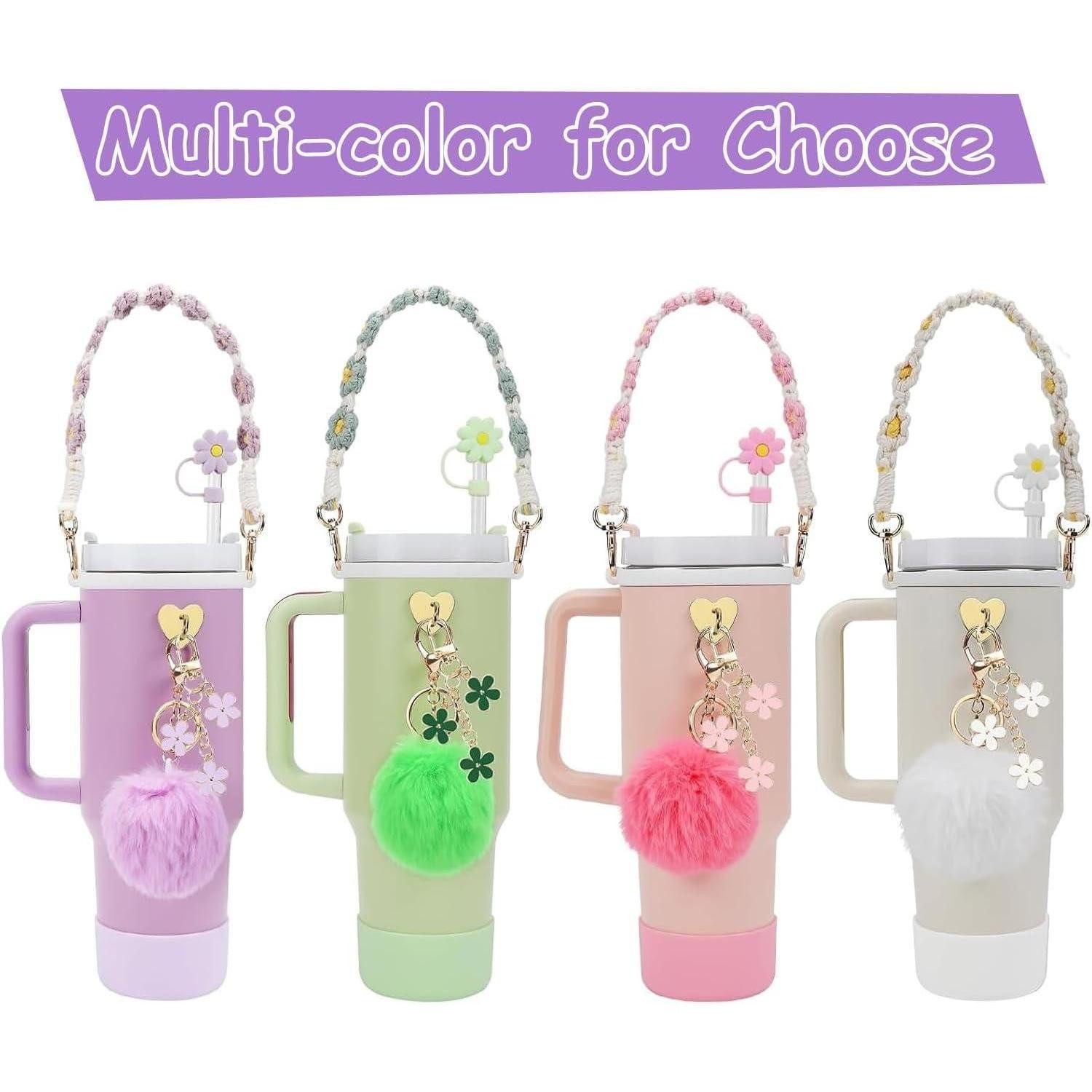 LuxusKollektion Tumbler-Glas Stanley Cup Zubehör Set Strohhalm Abdeckung Silikon Stiefel 800-1100ml