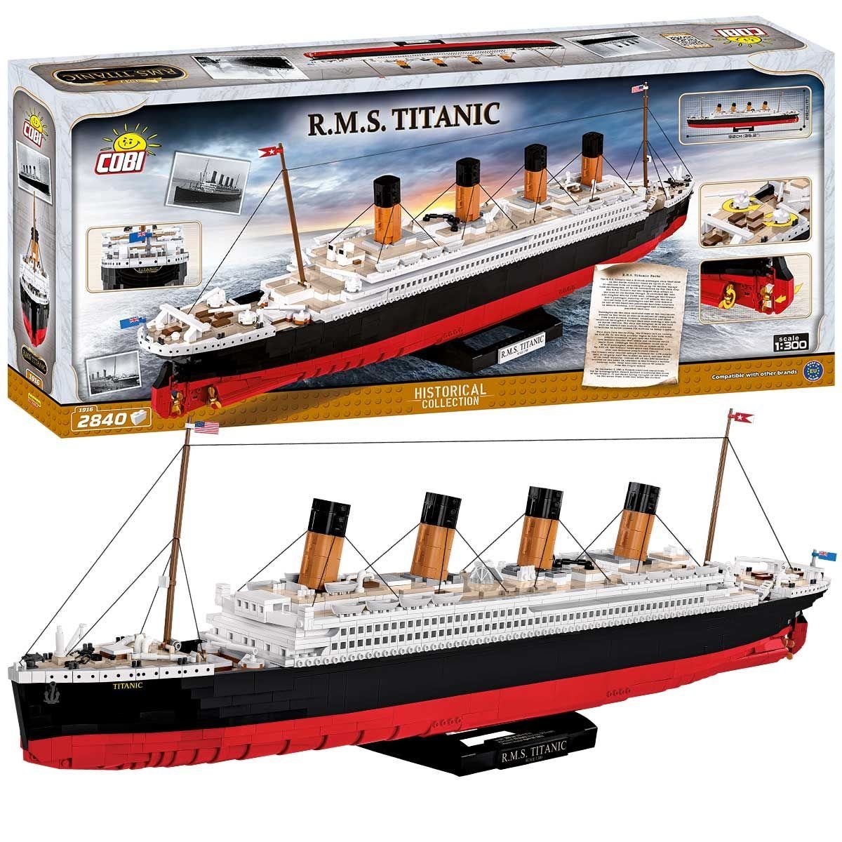 COBI Cobi 1916 R.M.S. Titanic Kreuzfahrschiff- 2840 Konstruktionsspielsteine, (Set, 2840 St)