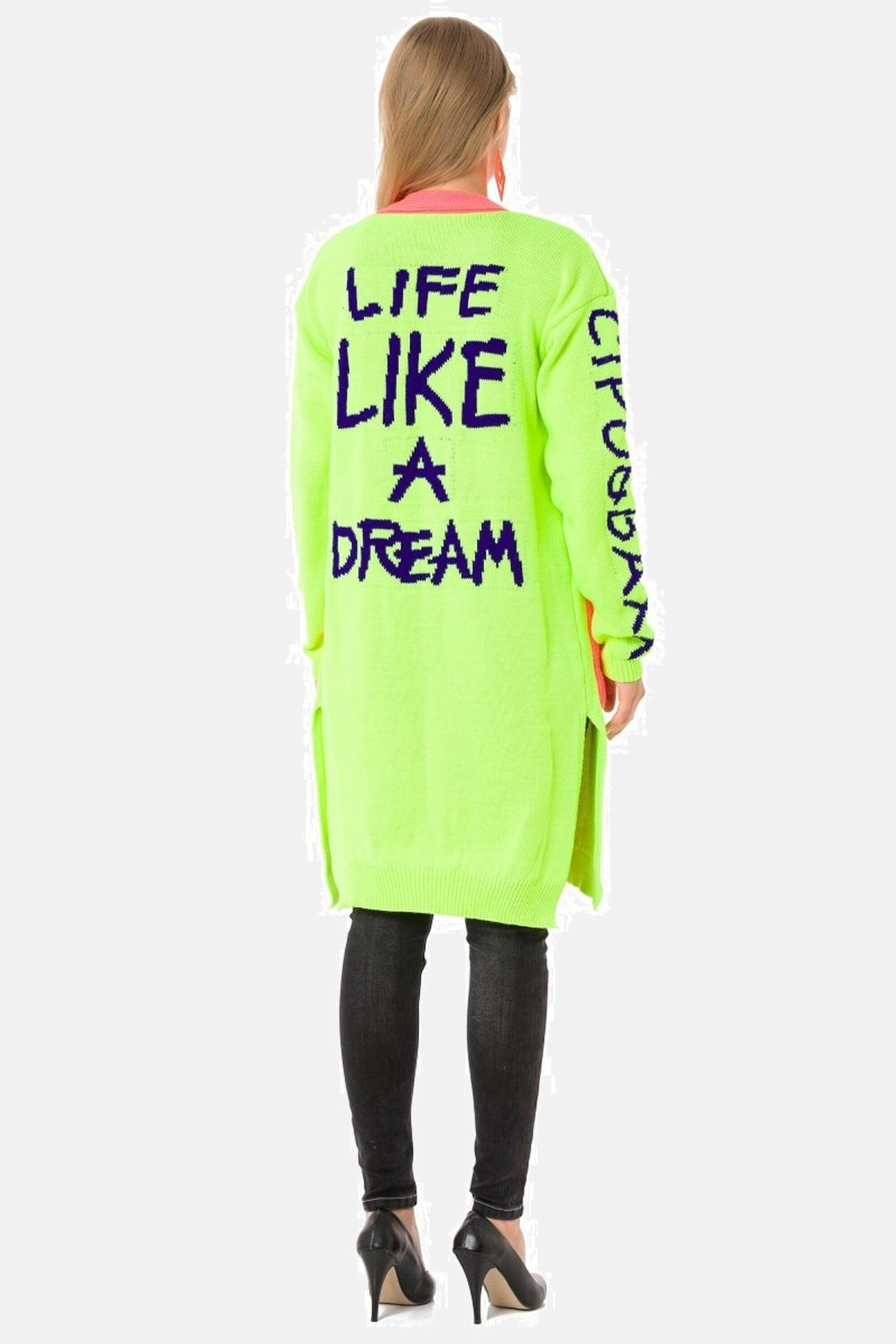 Cipo & Baxx Cardigan Stickjacke (1-tlg) Im coolen Neon-Design, WP242 günstig online kaufen