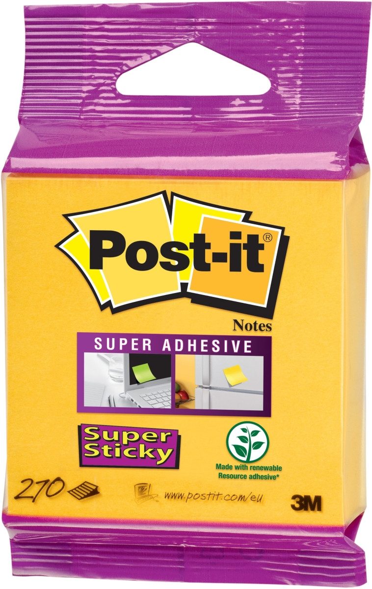 Haftnotizblock Haftnotiz Super Sticky Würfel 76x76mm 270 Blatt narzissengelb.