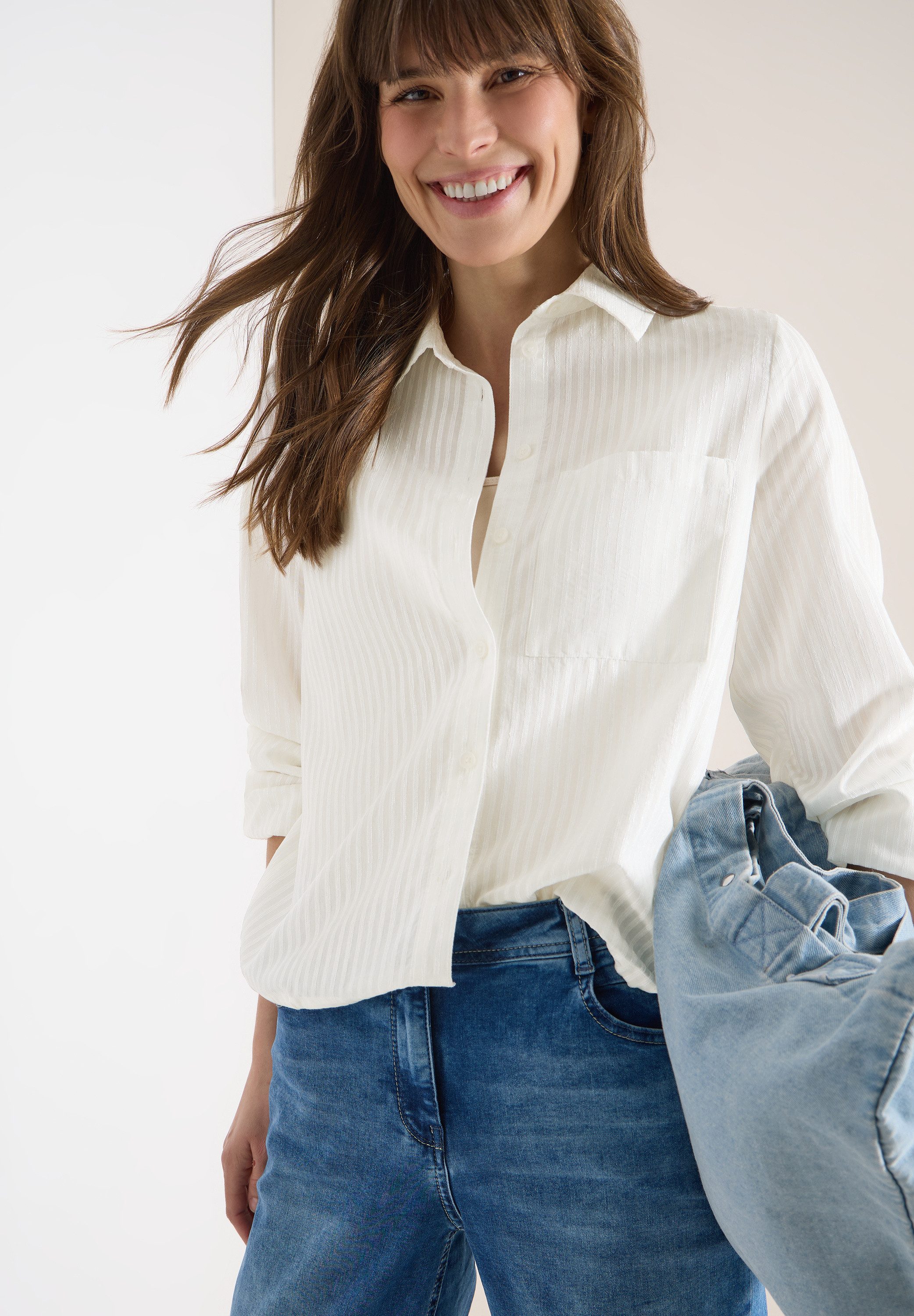 CECIL Langarmbluse mit Knopfleiste