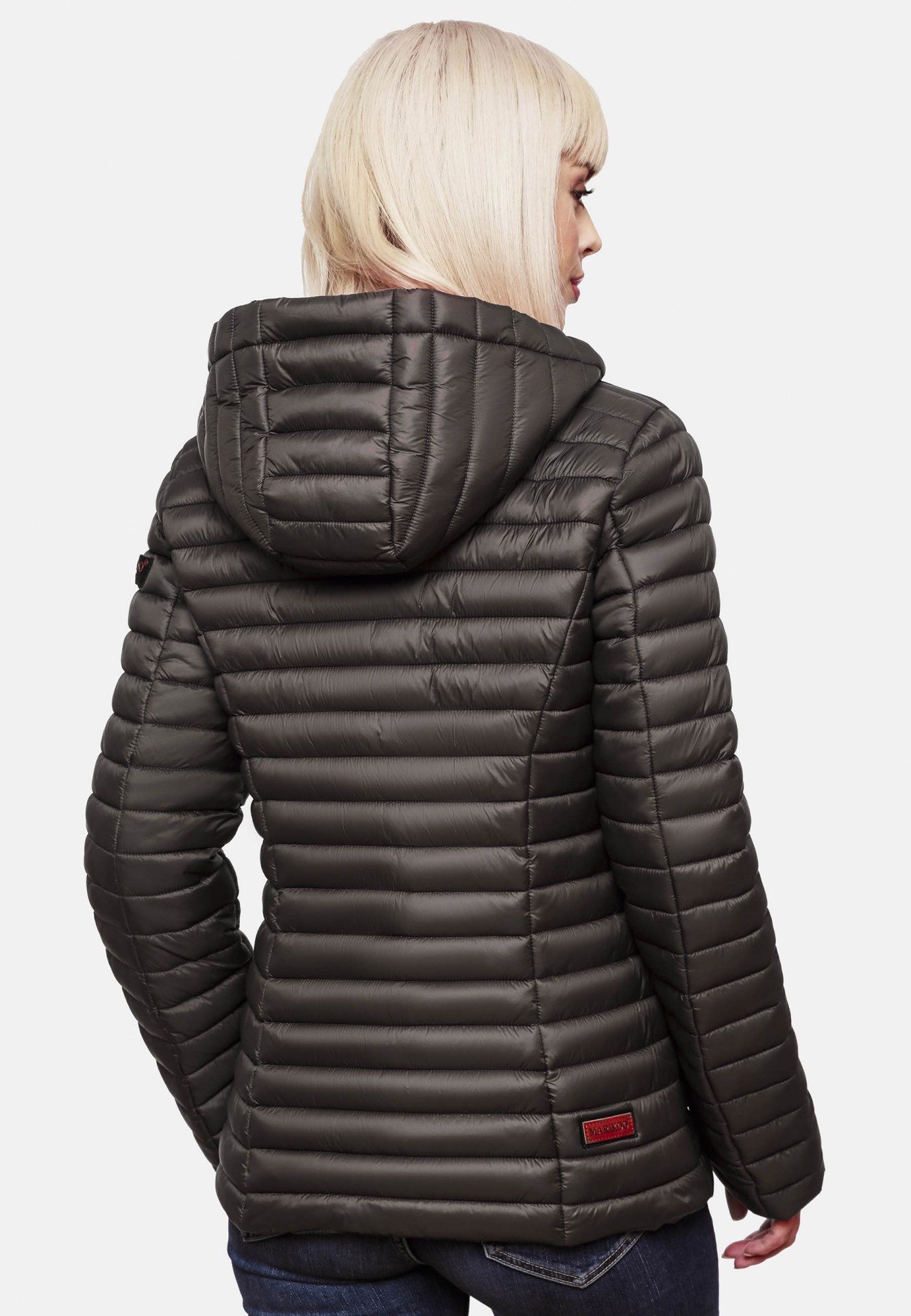 Marikoo Steppjacke Marikoo Asraa Damen Steppjacke B857 Übergangsjacke mit kontrastfarbendem Reißverschluss