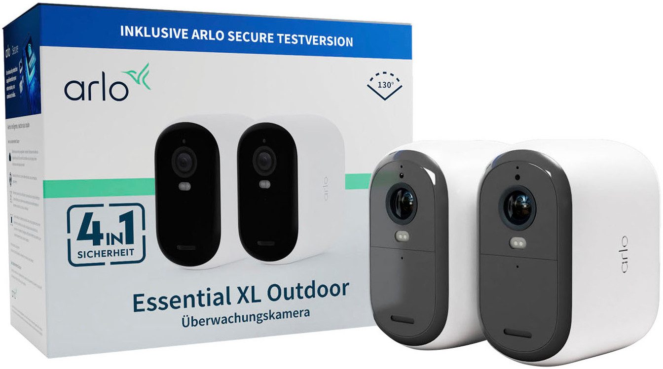 ARLO Smart Home Kamera ESSENTIAL 2 XL FHD Outdoor Camera 2er-Pack (Außenbereich, 2-tlg)