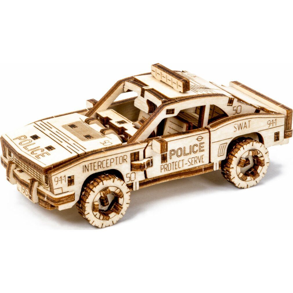 Wooden City 3D-Puzzle 3D-Puzzle Superschnelles Polizeiauto, Puzzleteile
