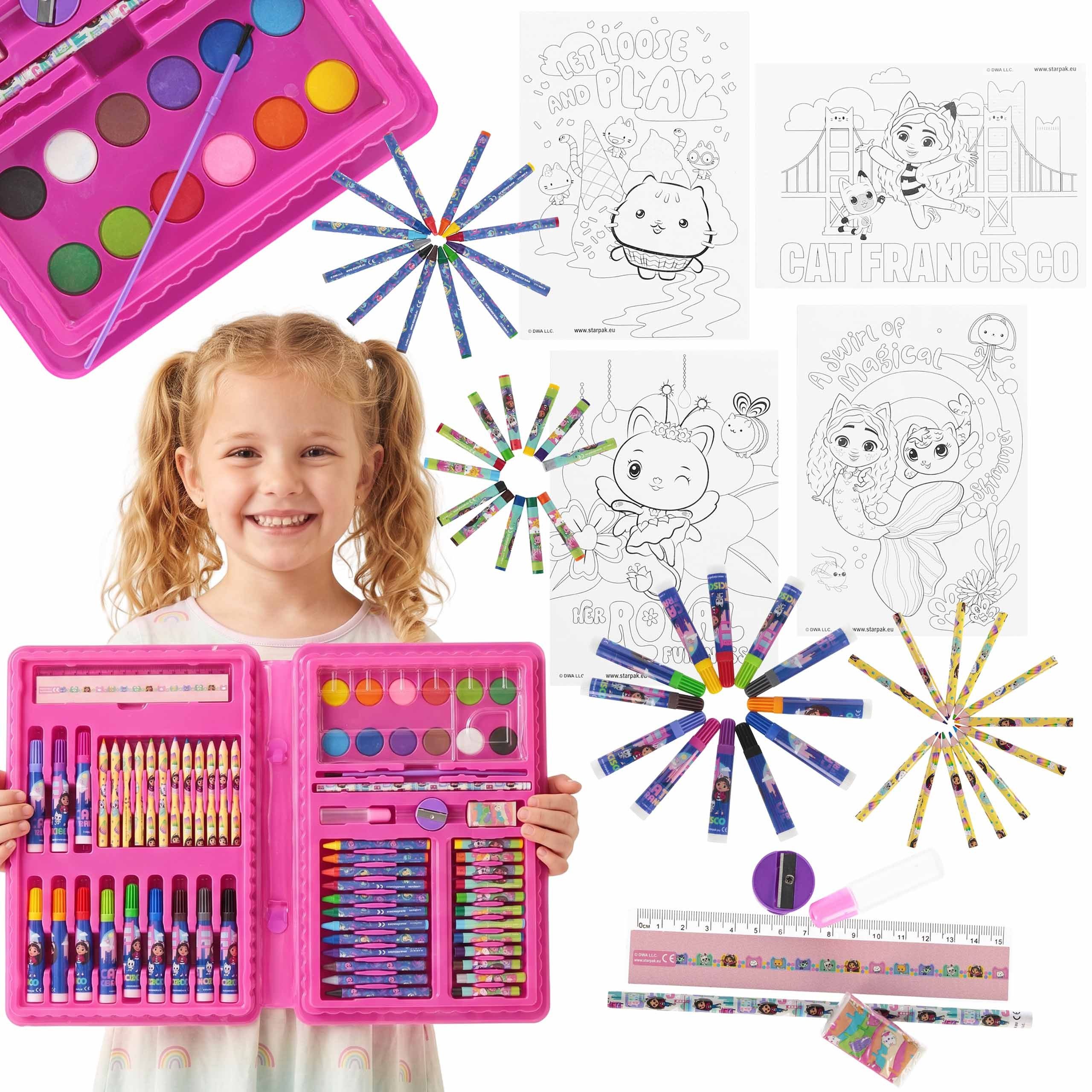 Kreativset Gabby's Dollhouse Kreativset für Kinder, Kunstset, 68 Teile
