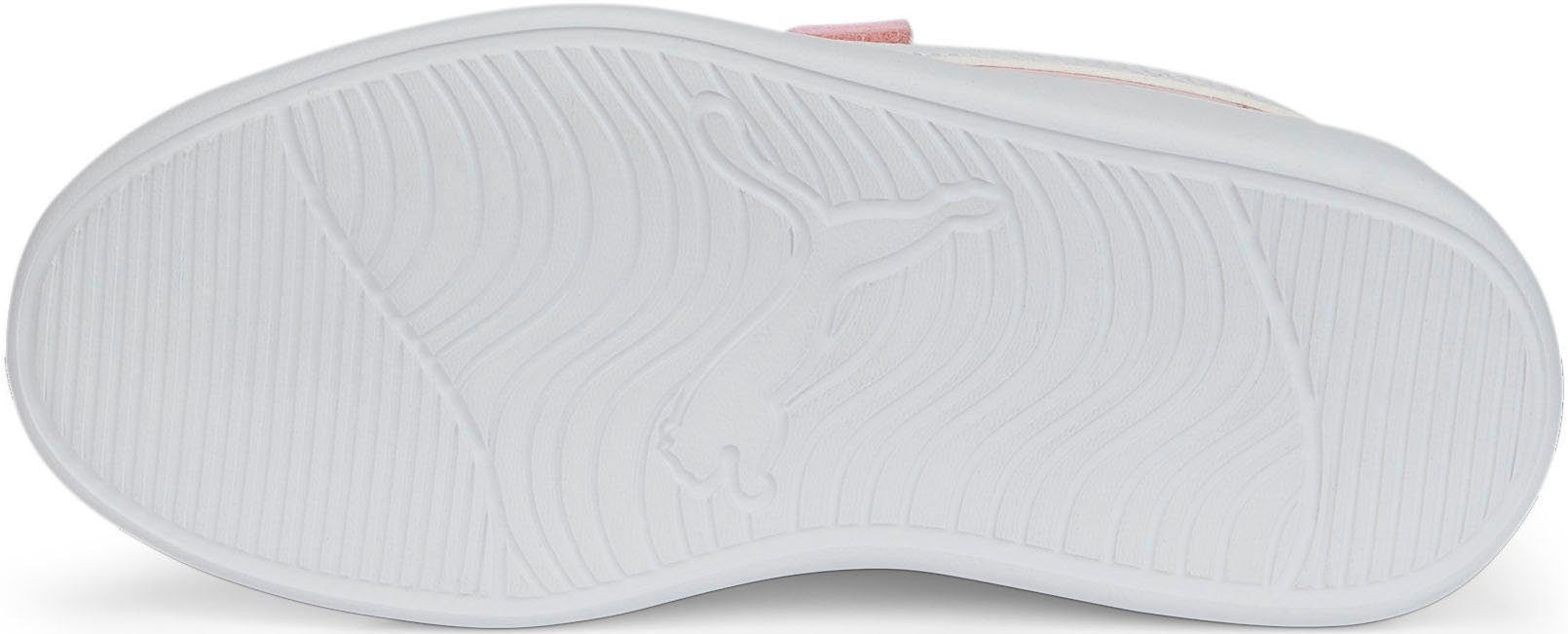 PUMA Courtflex v2 V PS Kinder pink Klettverschluss für mit Sneaker