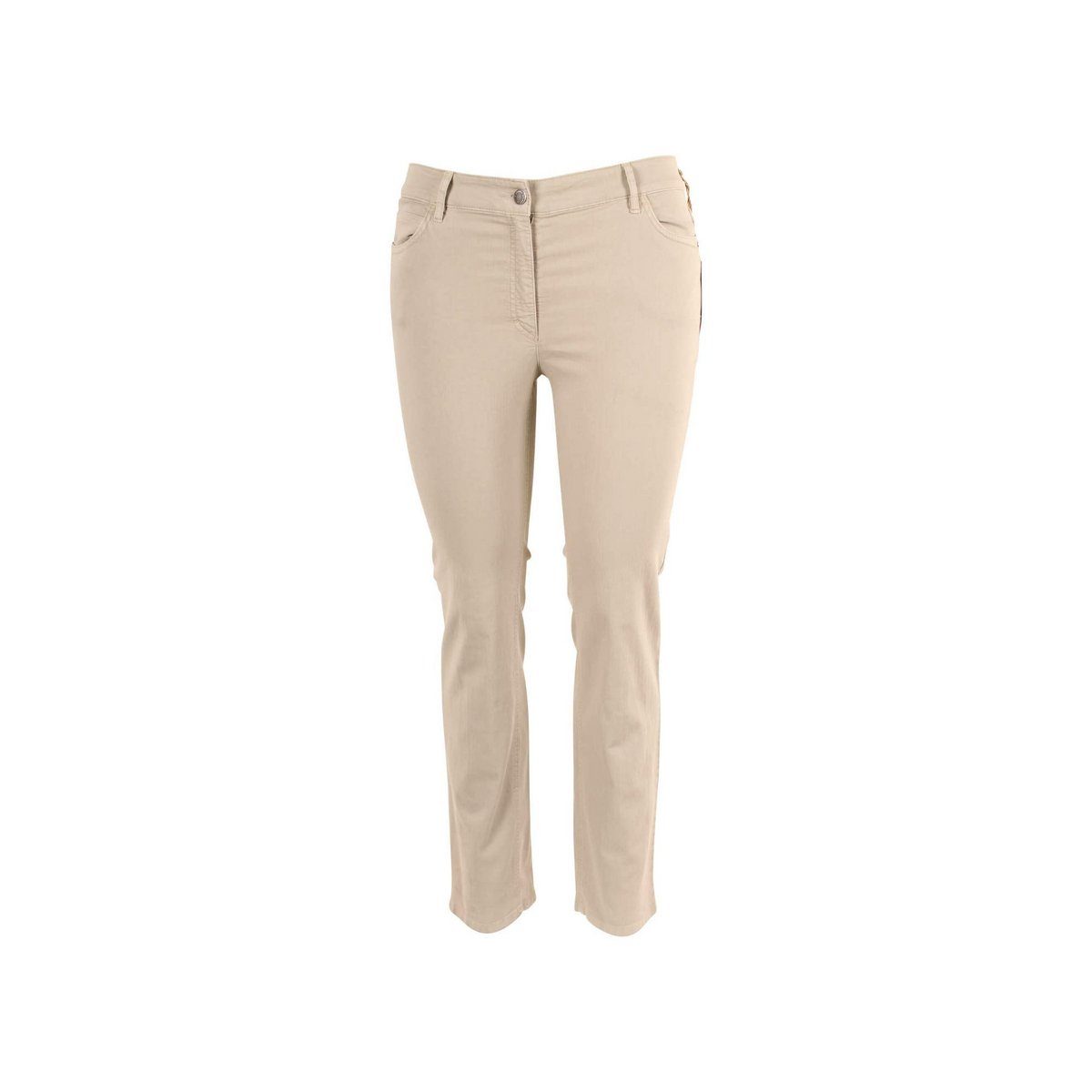 Zerres 5-Pocket-Jeans kahki regular (1-tlg) schilf | Straight-Fit Jeans