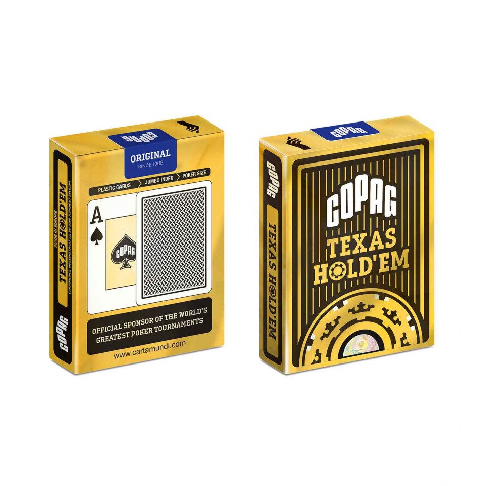 ASS Altenburger Spiel, COPAG Texas Holdem GOLD - Jumbo Face - 2 index - Black