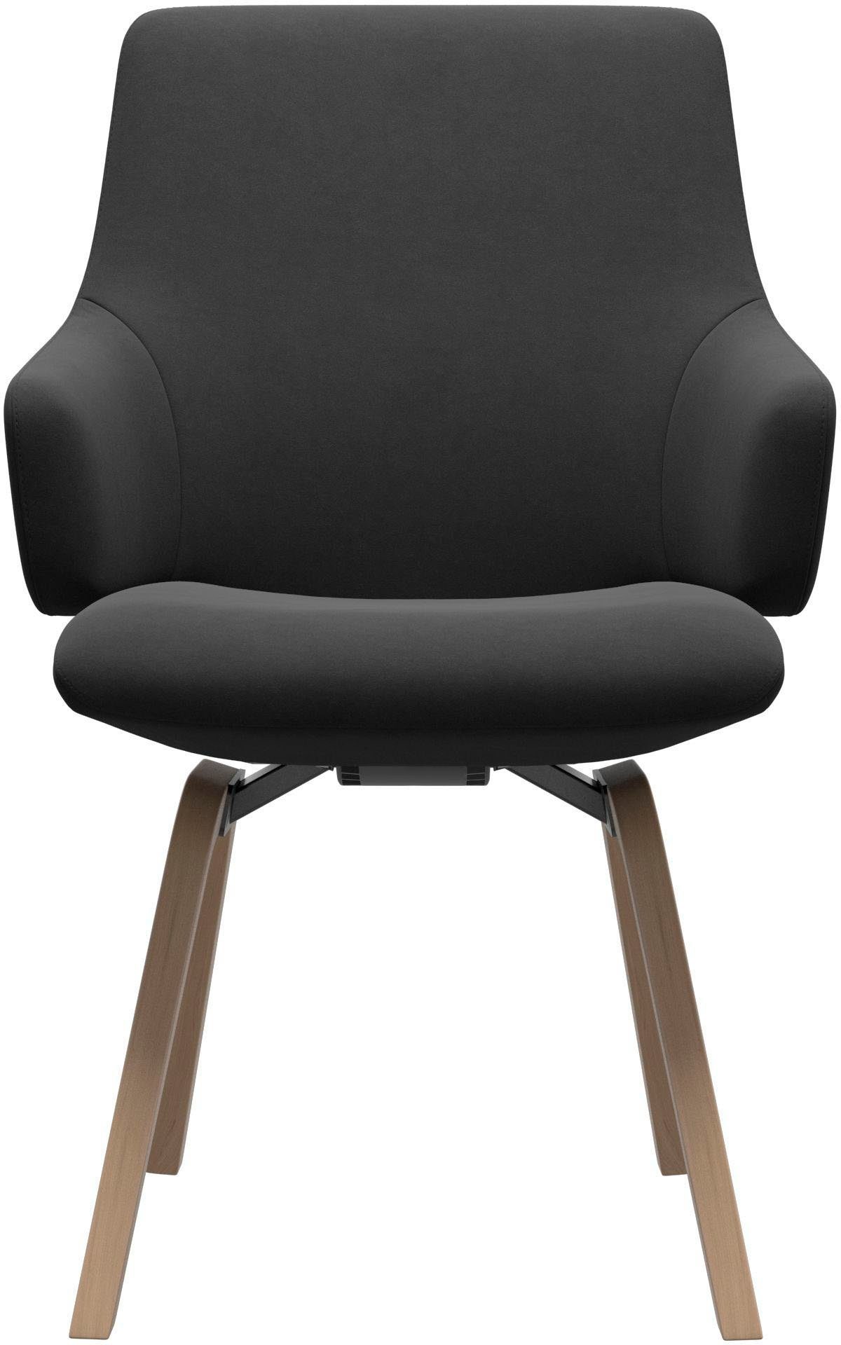 Stressless® Polsterstuhl Laurel, Low Back mit Armlehne, Größe L, mit schräggestellten Beinen in Eiche
