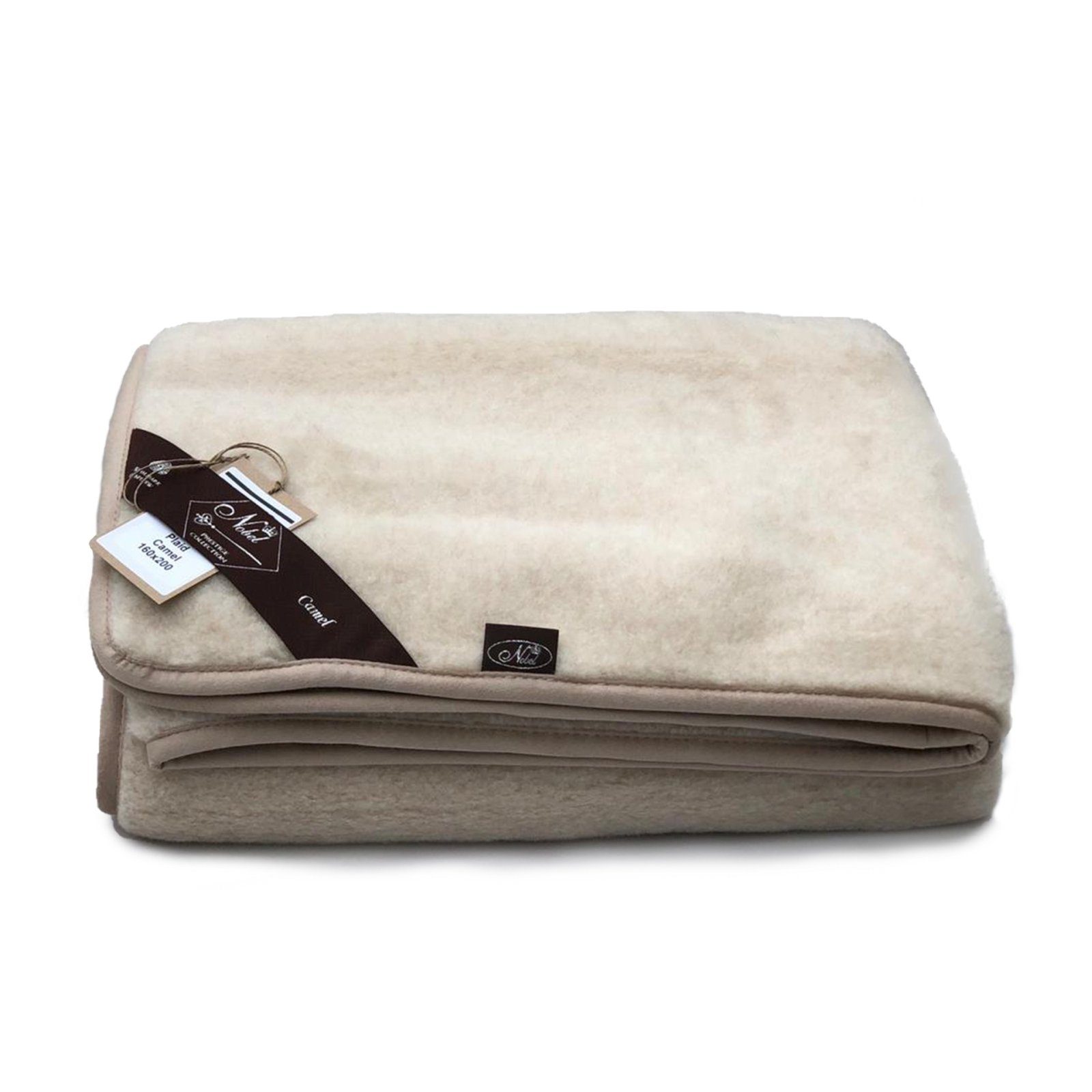 Wolldecke, Hollert, Kamel Prestige Kuscheldecke Wohndecke Tagesdecke Beige