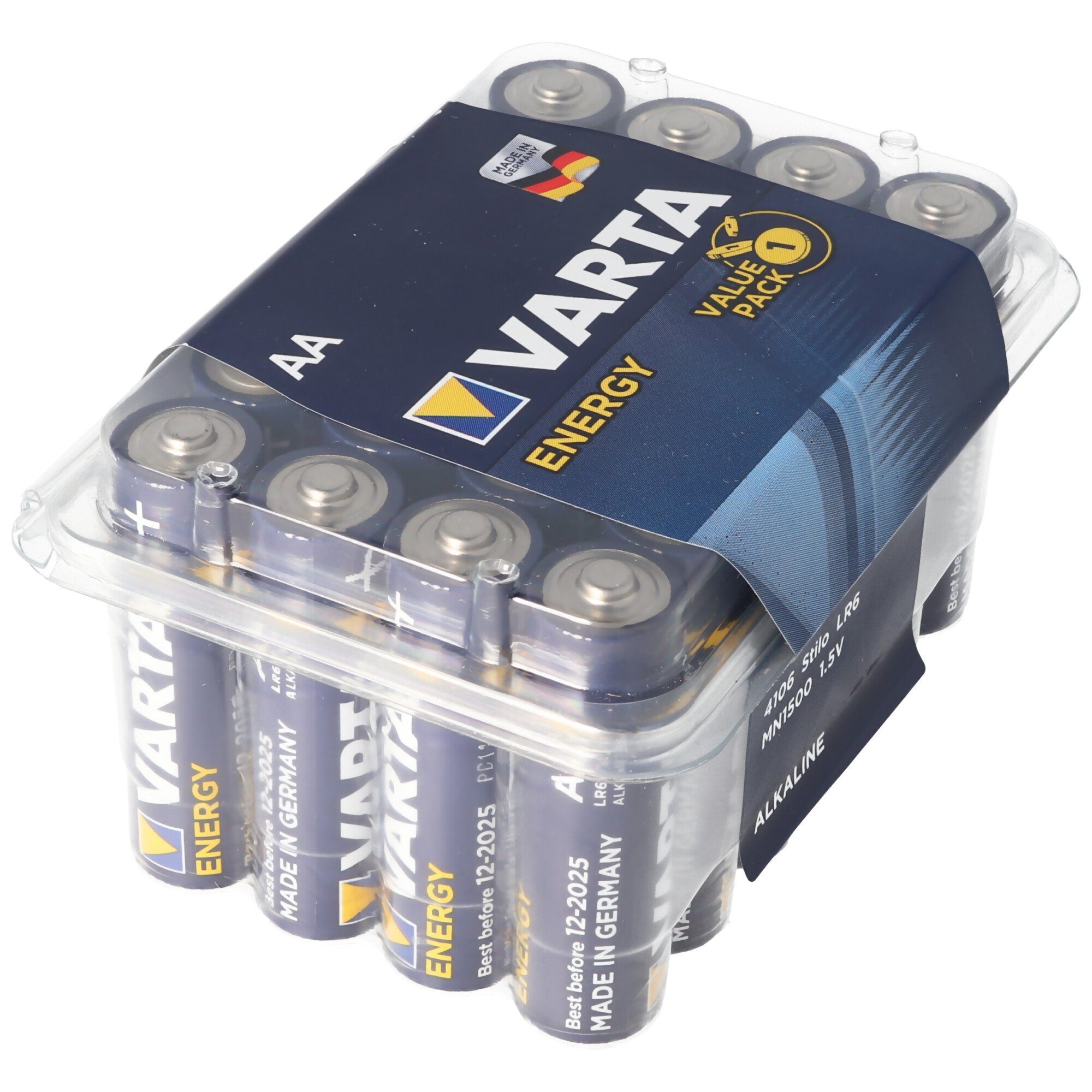Stück AA inklusive VARTA (1,5 kostenloser Varta Batterie, 24 LR6 V) Batterie Mignon Aufbewahr