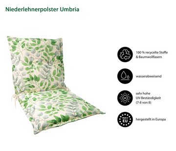Dehner Polsterauflage Umbria, Baumwolle/Polyester, ca. 50 x 52 x 50 cm, bunt, Stuhlkissen wasserabweisend, Polster für Gartenstühle
