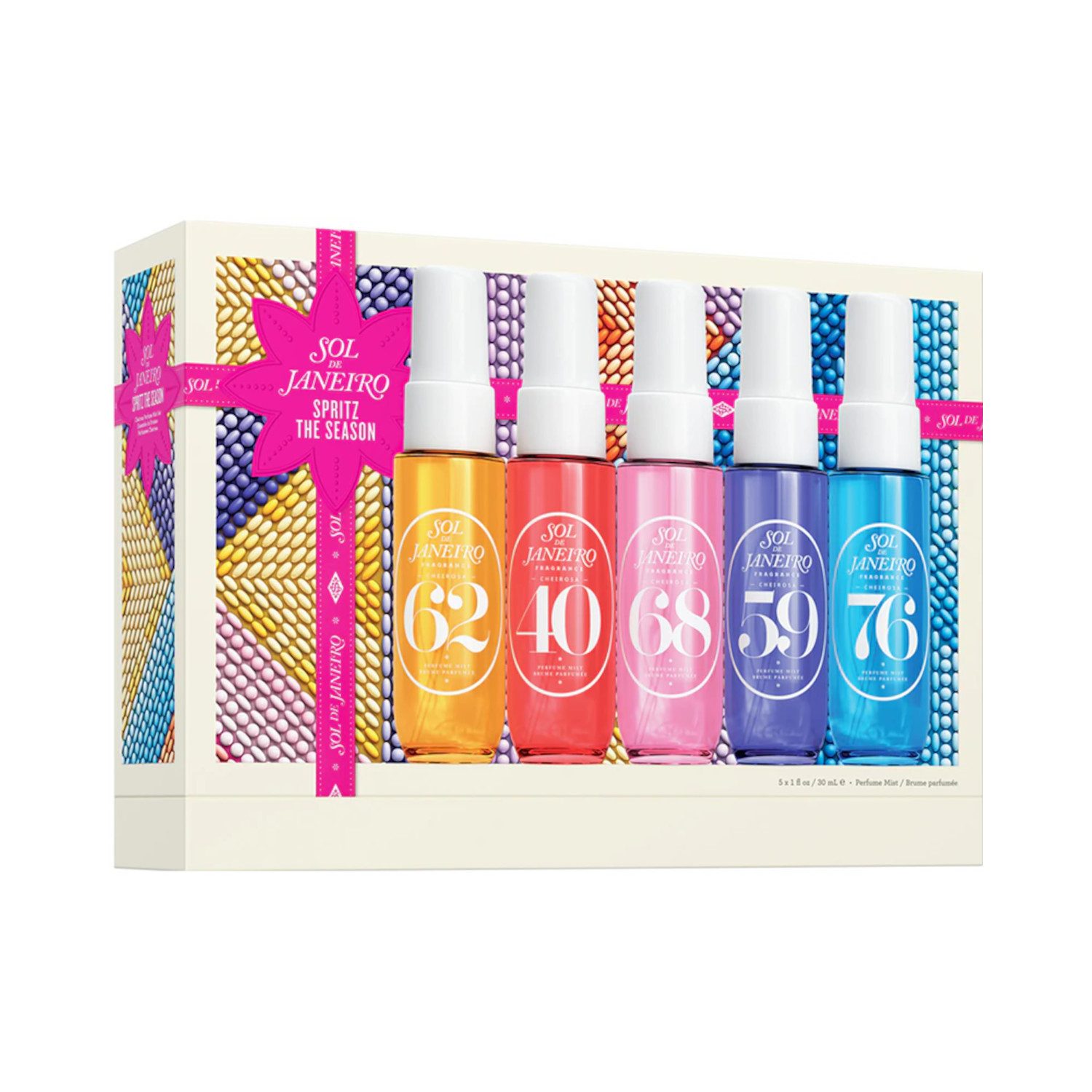 Sol de Janeiro Pflege-Geschenkset Sol de Janeiro Spritz the Season Cheirosa Perfume Mist Set 5 x 30 ml, 5-tlg., Limited Edition 5 x 30 ml Körper & Haar Layering-Set