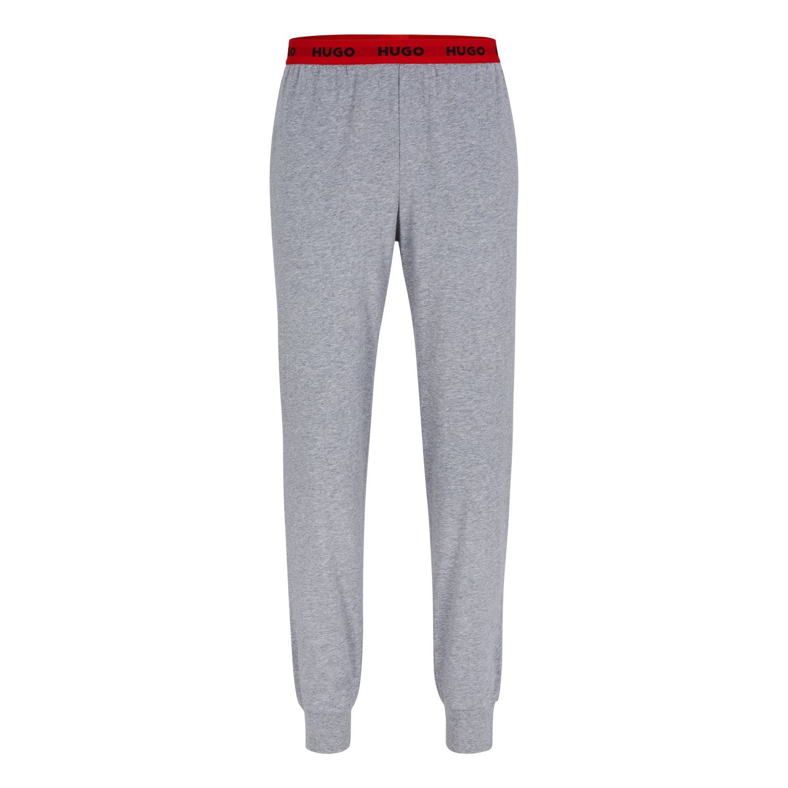HUGO Pyjamahose Linked Pants mit sichtbarem Elastikbund 035 medium grey