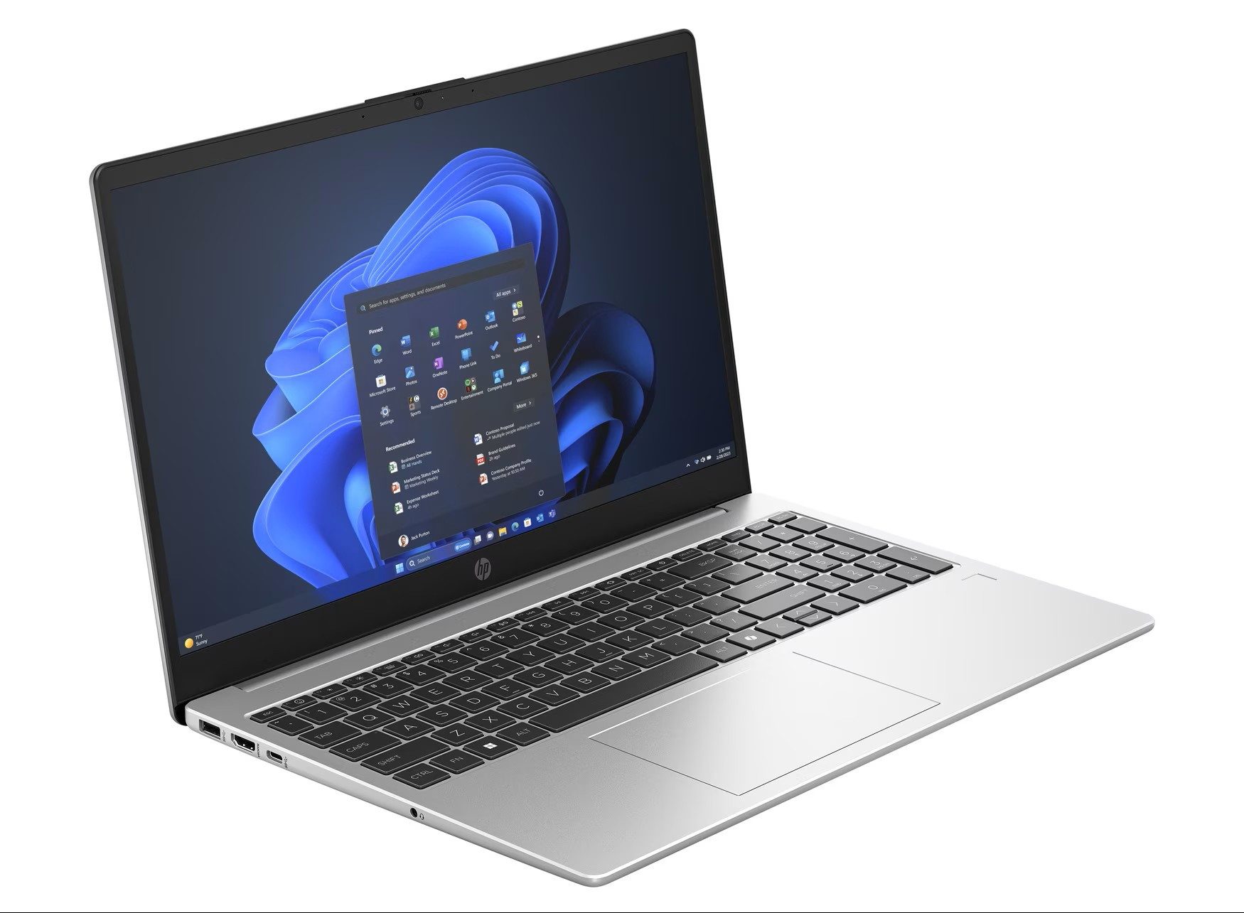 HP 250R G10 15.6" FHD Core 5 120U 16GB RAM 512GB SSD WIN11 Pro Notebook (39,6 cm/15,6 Zoll, Intel Core 5 120U, 16 GB, 512 GB SSD, Windows 11 Pro) silberfarben
