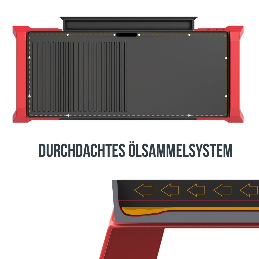 Thomson Kompakt-Küchenmaschine Plancha W 60 THPL960G rot, / THOMSON Tischgrill Elektrogrillplatte cm 2200