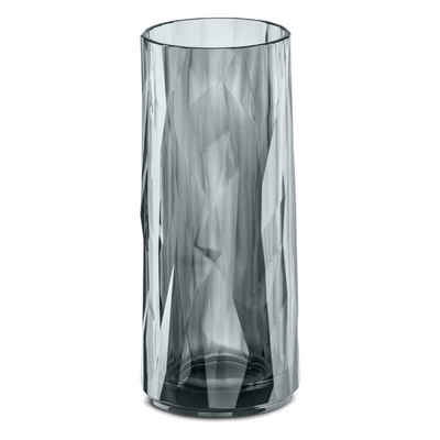 KOZIOL Longdrinkglas Club M Transparent Grey, Kunststoff