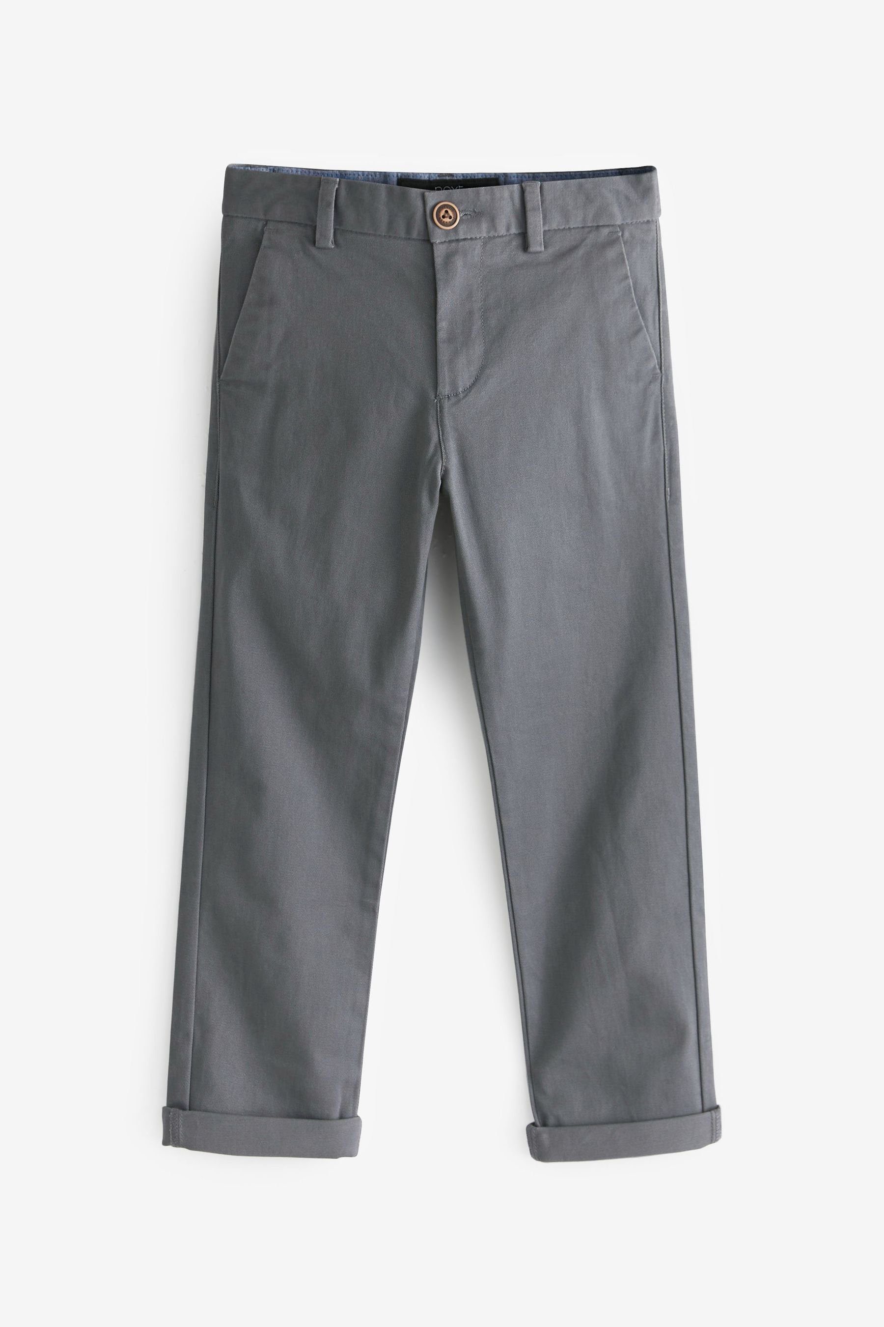 Next Chinohose Chinohose mit Stretch (1-tlg) Charcoal Grey