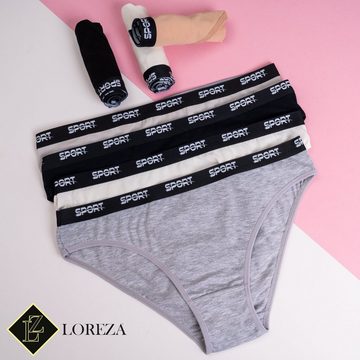 LOREZA Slip 7er Set Slips - Sport - Bunt (Packung, 7-St)