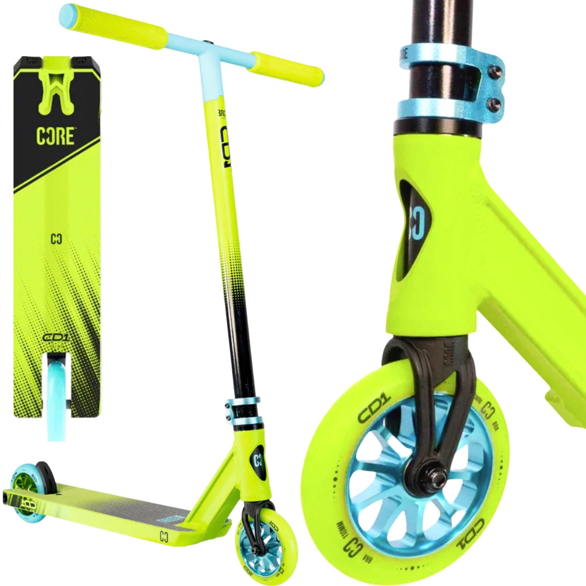 Core Action Sports Трюк самокат CORE CD1 Stunt Скутеры Park 78cm Lime/Blau