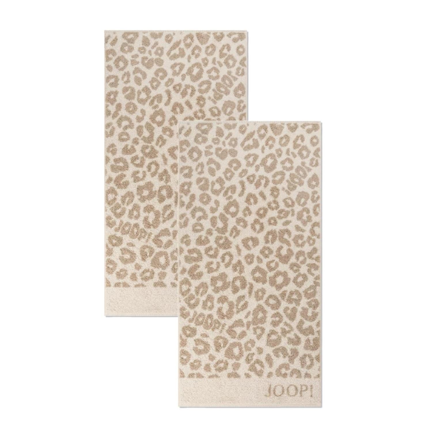 JOOP! Handtuch 2 Stück Joop! Handtücher Leo Allover 1707-36 creme 50x100, Walkfrottier (Spar-Set, 2-St), 100% Baumwolle