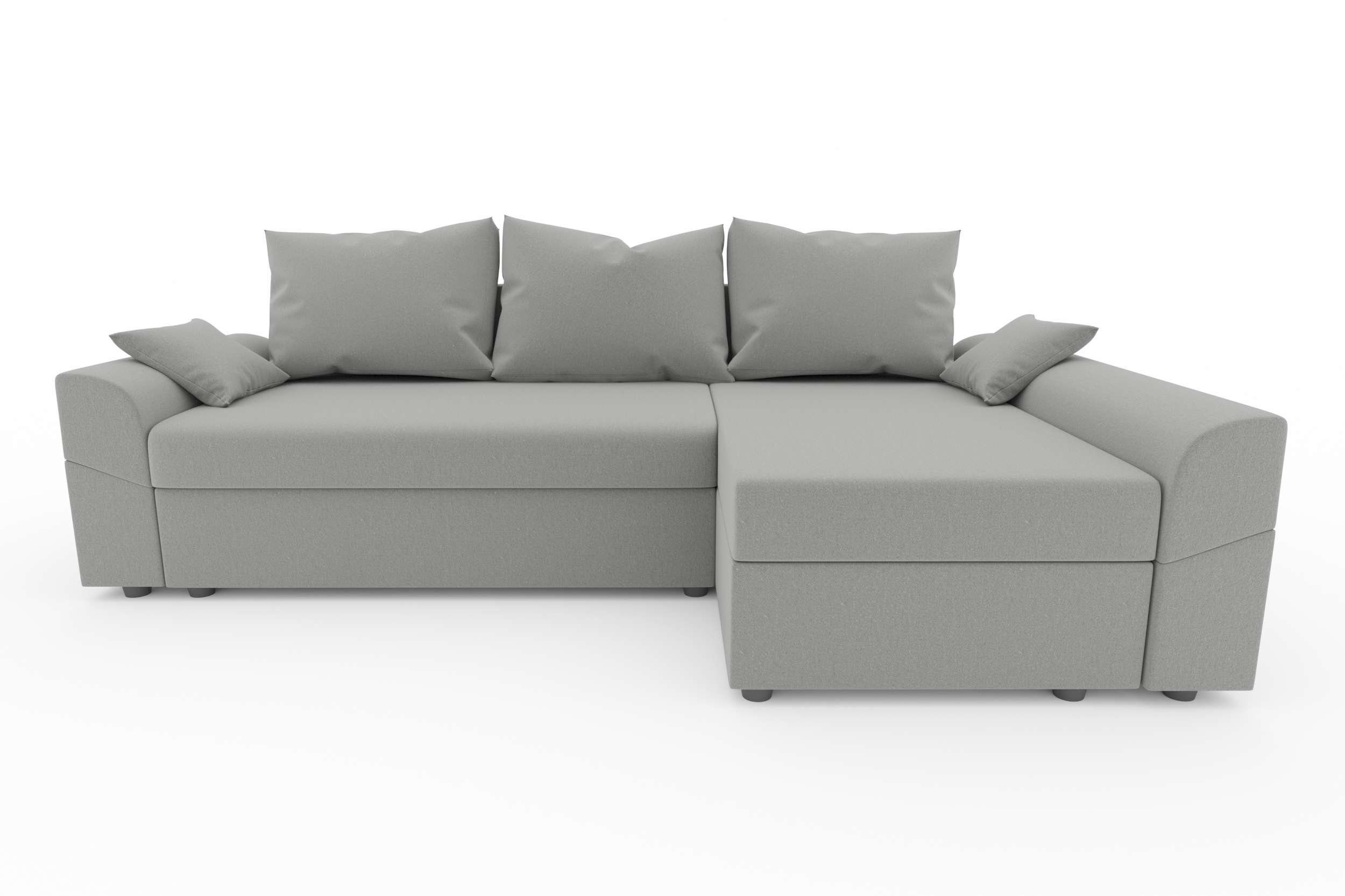 Sofa, mit Bettfunktion, Design Sitzkomfort, Bettkasten, Modern Eckcouch, Stylefy Ecksofa mit L-Form, Aurora,