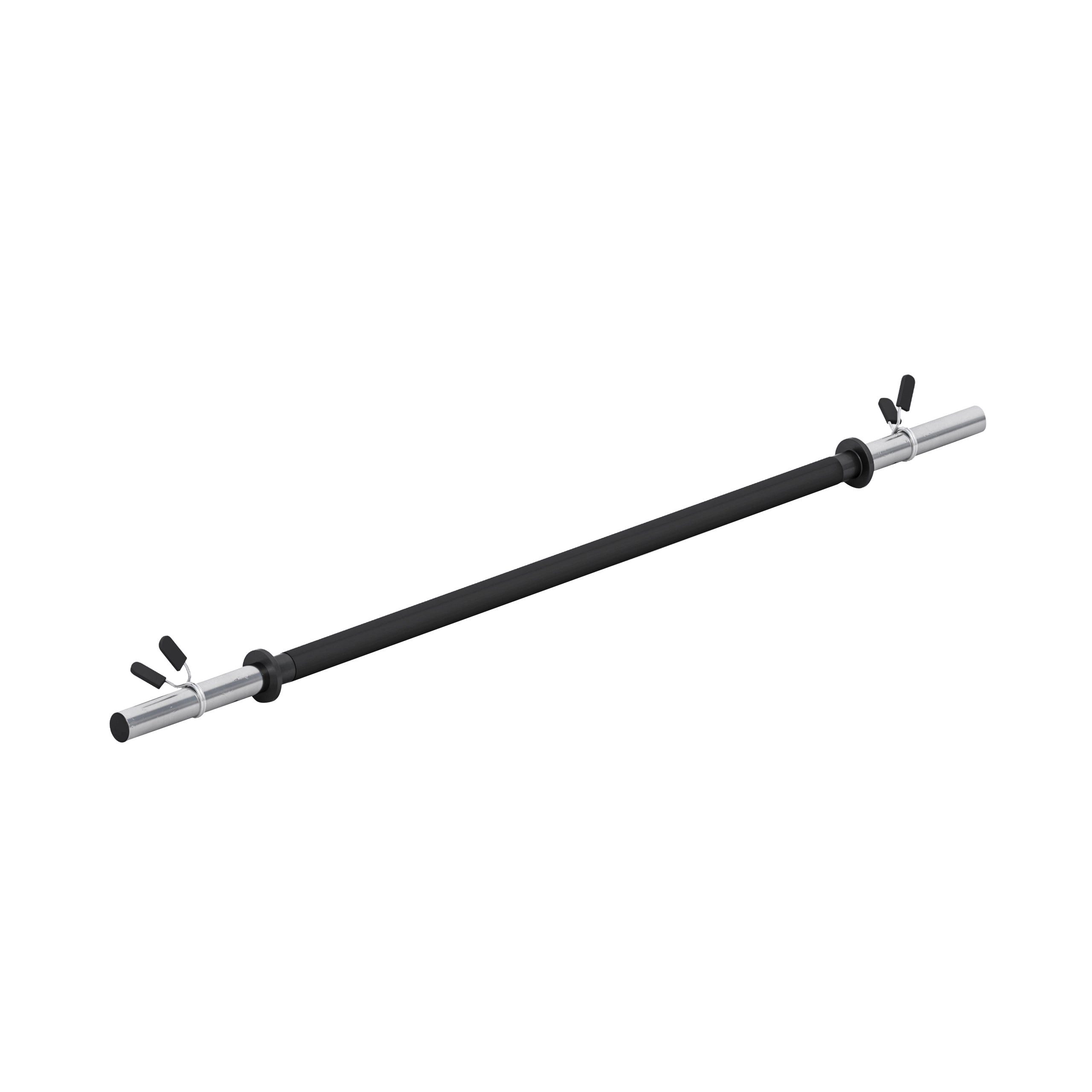 GORILLA SPORTS Langhantelstange Langhantel Aerobic Chrom in Schwarz mit 130 cm, 130 cm (3-tlg)