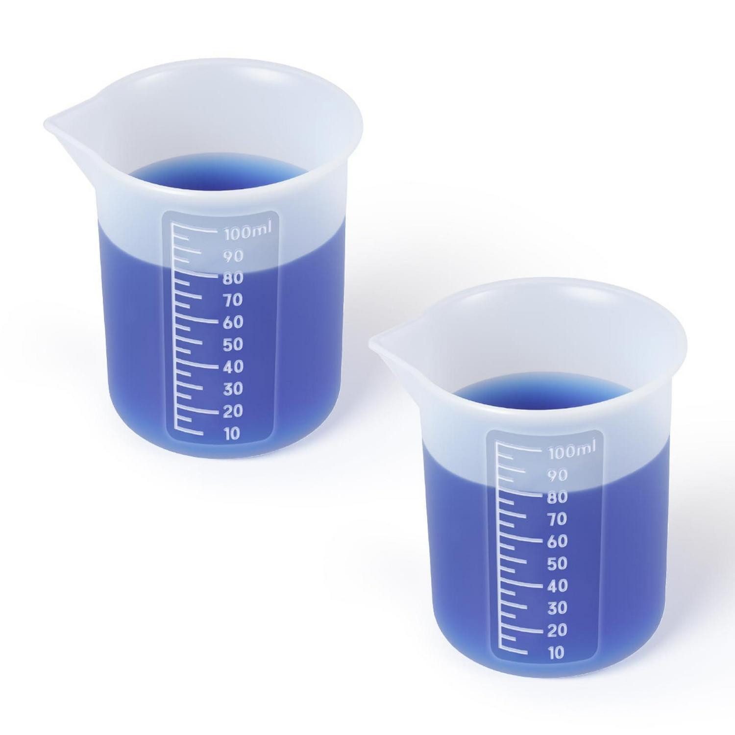 LuxusKollektion Messbecher Silikon Messbecher 2 Stk 100ml Präzisionsskala