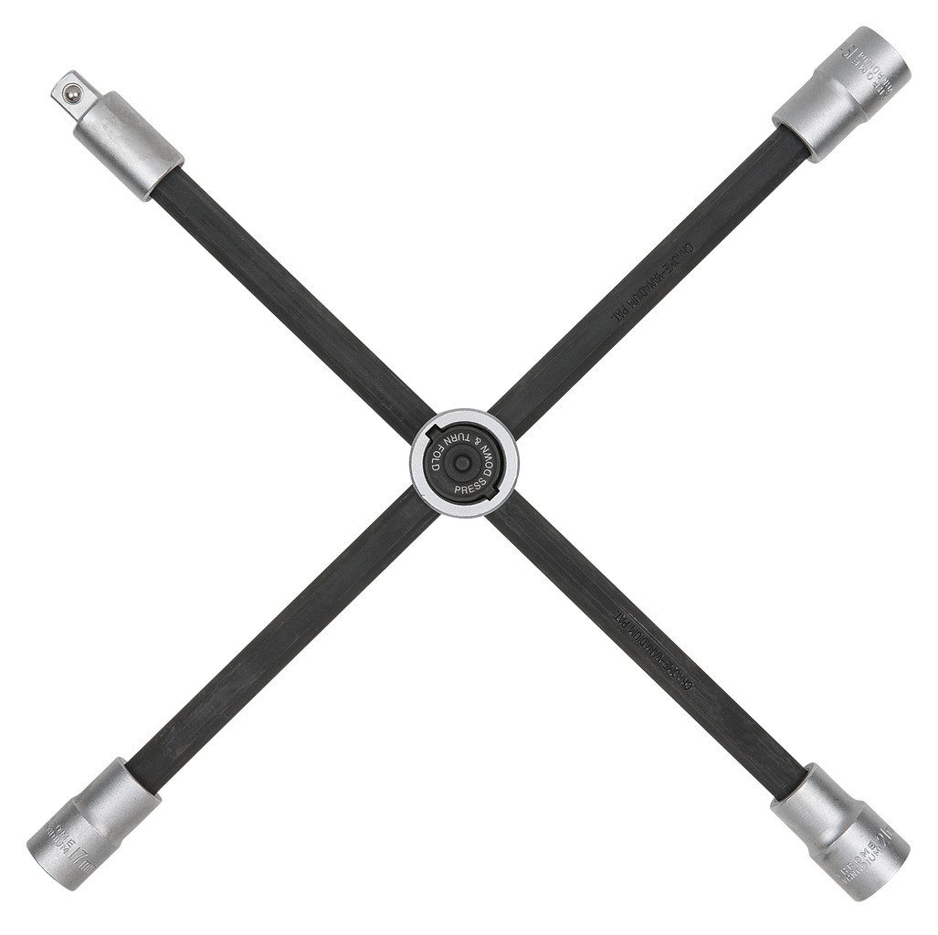 KS Tools Крест ключ Rad-Kreuzschlüssel mit Gleitgelenk für PKW, 1/2"x17x19x21mm (518.115