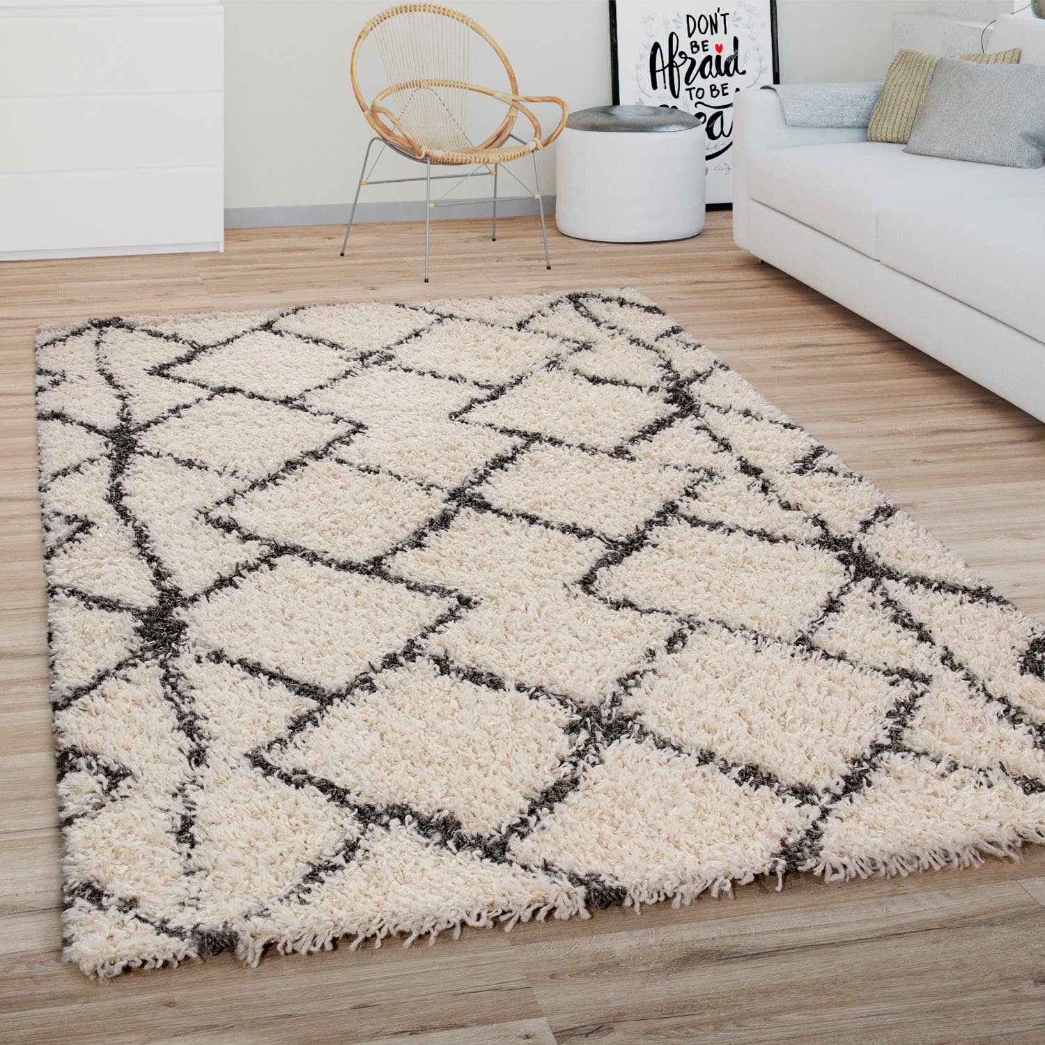 Paco Home Hochflor-Teppich Kalmar 450, rechteckig, günstig online kaufen