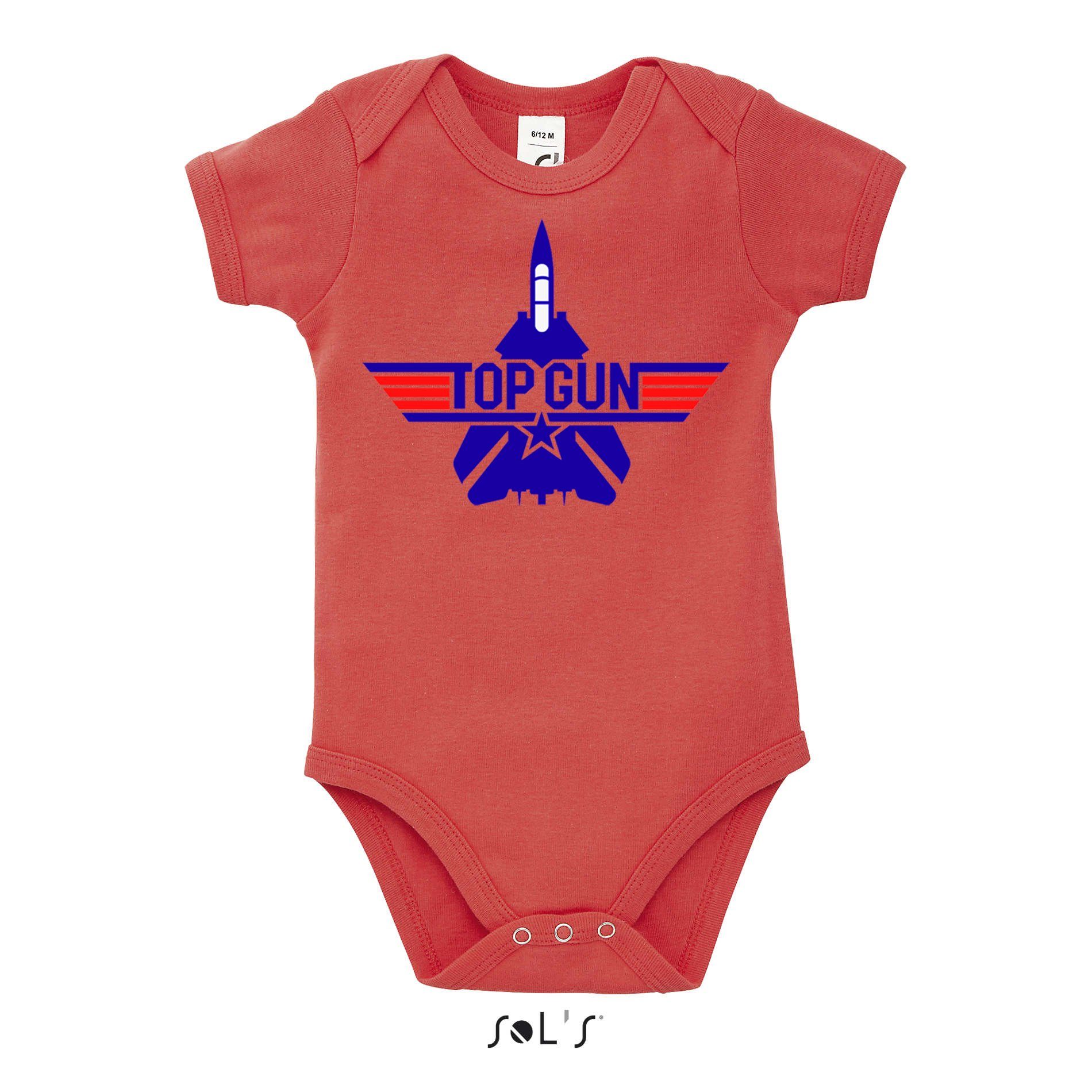 Blondie & Brownie Strampler Kinder Top Gun F-14 Tomcat 80s 90s Vintage Film Kino Maverick Baby Strampler Top Gun F-14 Tomcat Maverick Vintage Film Body