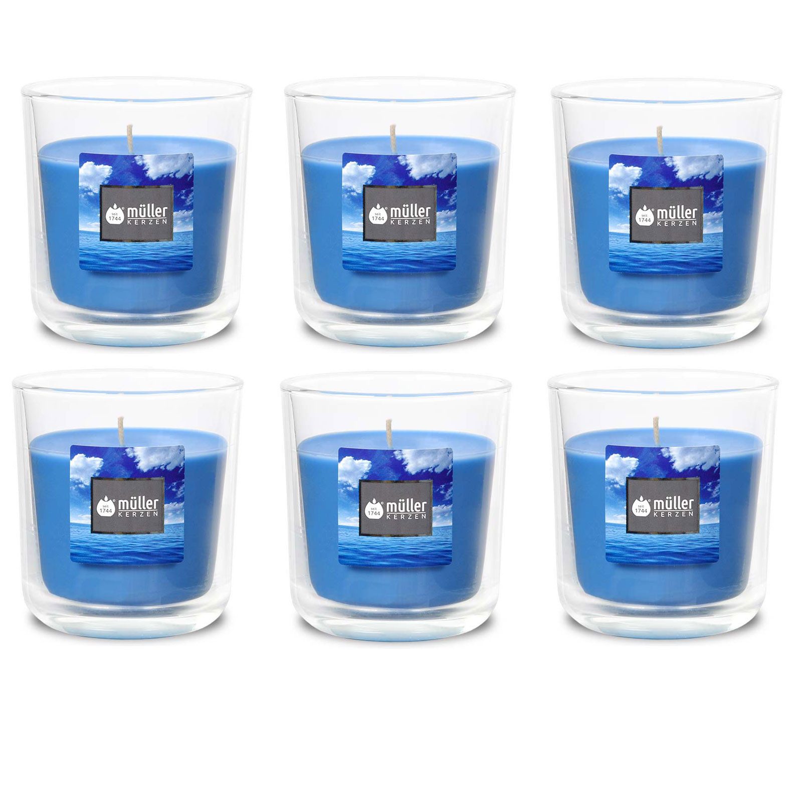 Gebr. Müller Kerzenfabrik AG Подсвечник Duft-Kerzenglas 65/70 mm Set 6 Stk. Verschiedene Aromen