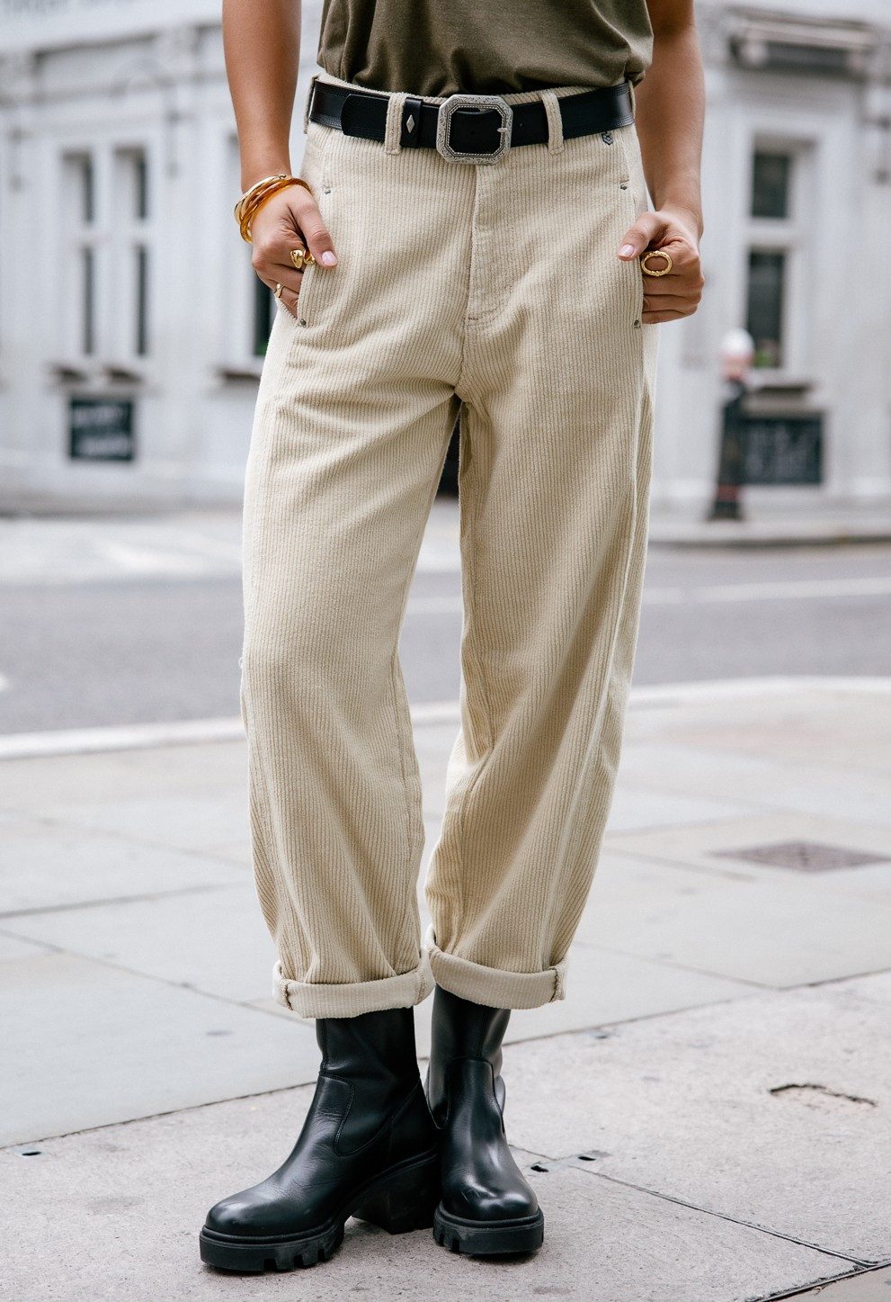 Freeman T. Porter Stretch-Jeans FREEMAN T. PORTER ROSALIA VELUTO overcast 25142 VELU.F1234